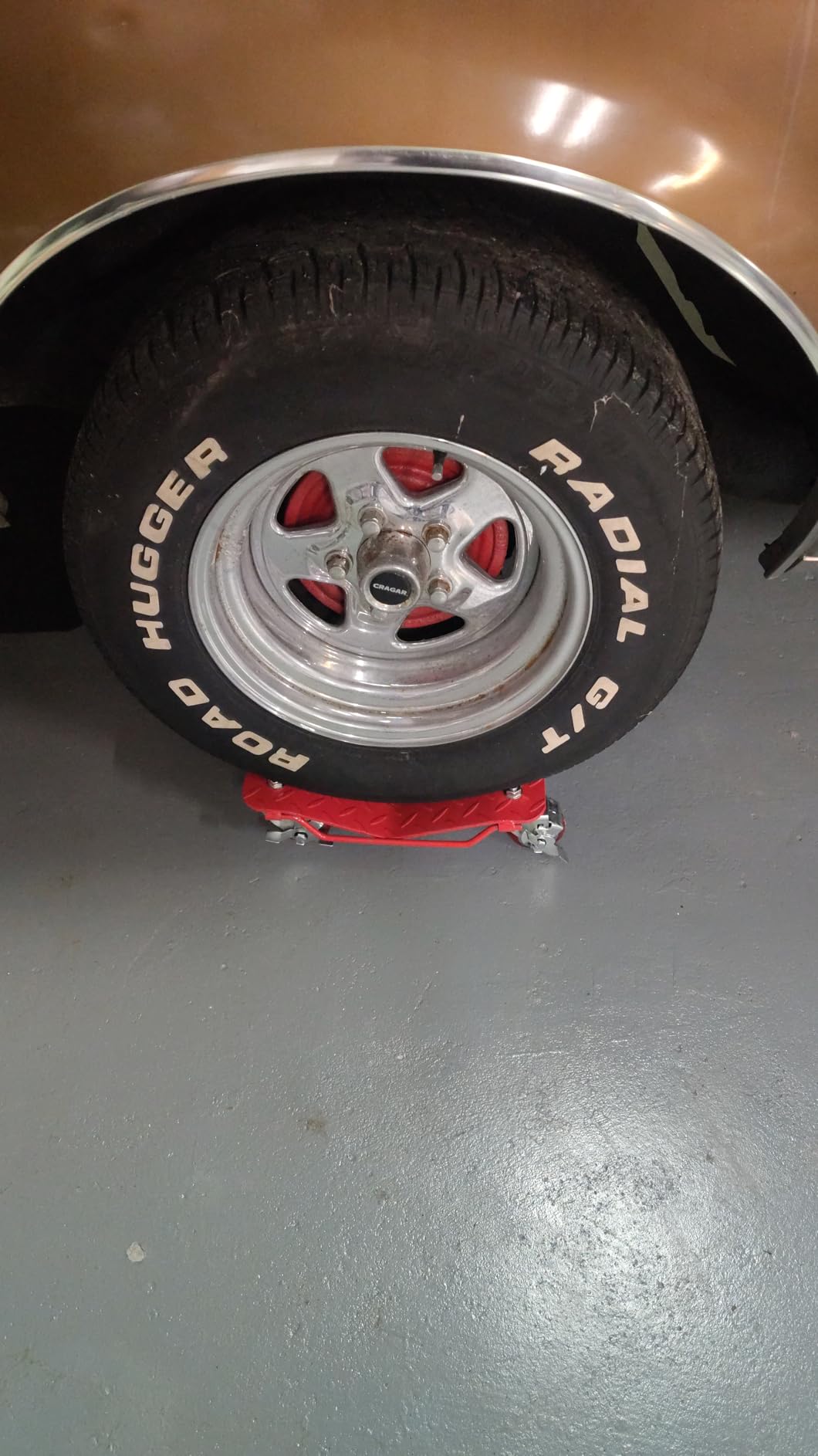 DEXSO Car Dolly Set of 4 Heavy Duty 6000 Lbs Steel Wheel Dollies Red | Thicker Antiskid Plate, 360 Degree Rotatable Wheel customer photo 1