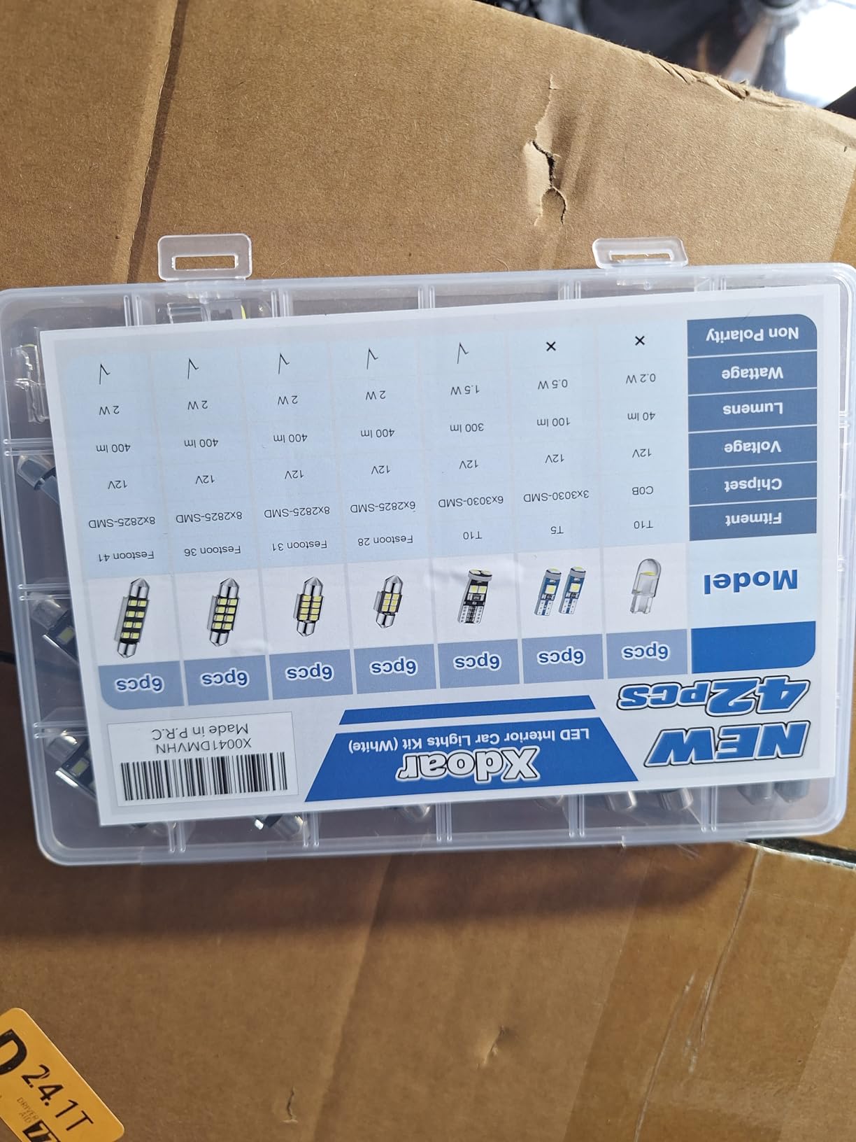 42 PCS Upgraded LED Interior Car Lights Kit, Super Bright Dome Map and Door Light Bulbs, Fits 194 De3175 578 6418 T5 LED Blubs, Universal for Cars and Trucks customer photo 2