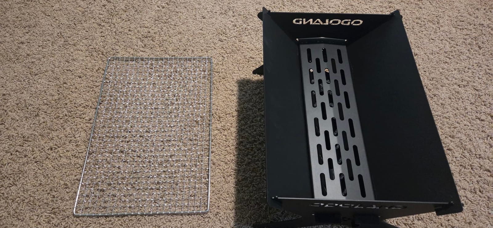 Odoland Folding Portable Charcoal Grills for Outdoor Cooking Bonfire BBQ | Heavy Duty Iron, for Picnic Patio Backyard, Firepit and Barbecue Grill, Lightweight Easily Set Up with Carry Bag Compact Size customer photo 1