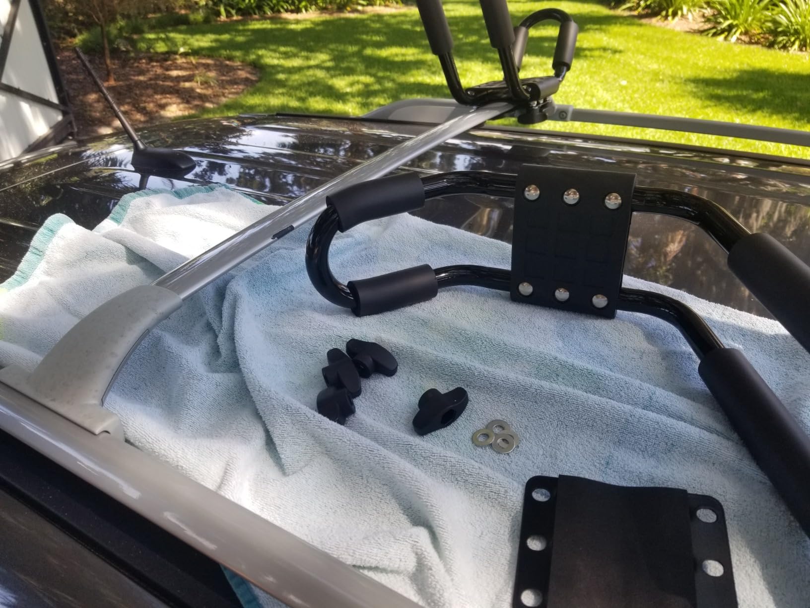 2-Pack Kayak Roof Rack Carrier - Heavy-Duty J-Style Crossbar Mount customer photo 2
