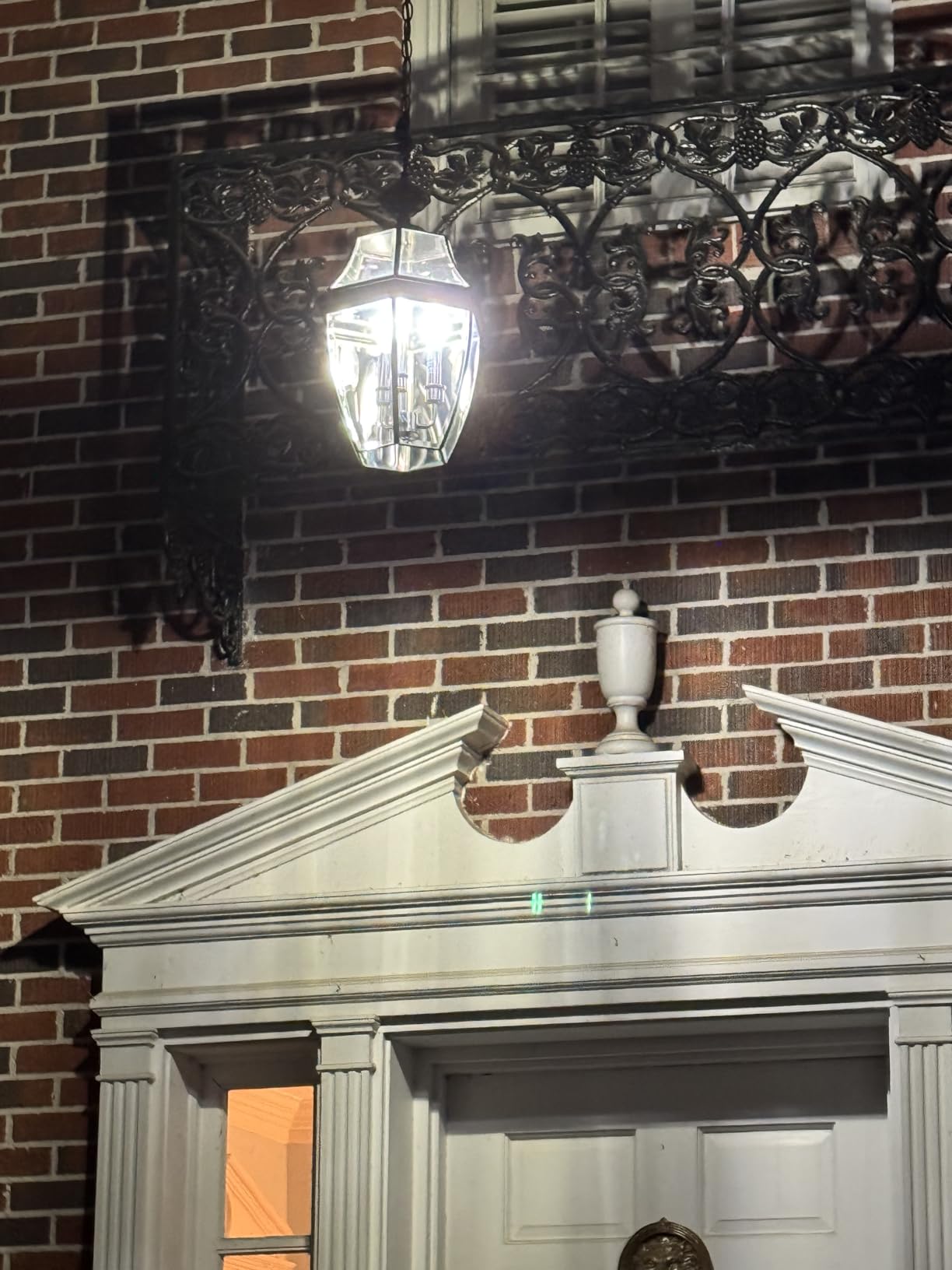 Large Outdoor Pendant Light Fixture 3-Light, 20in Modern Black Outdoor Chandelier Hanging Porch Light, Metal Exterior Ceiling Mount Hanging Lantern with Clear Glass for Front Door, Entrance, Gazebo customer photo 2