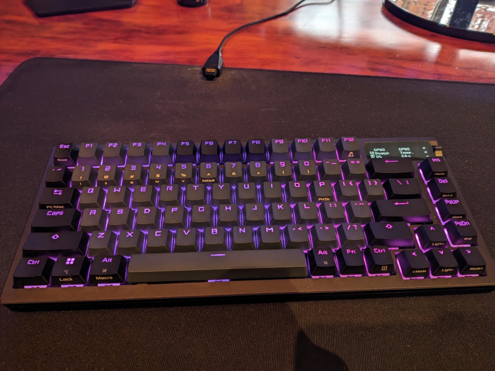ASUS ROG Azoth Wireless Mechanical Gaming Keyboard - 75% TKL, Tri-Mode Connectivity, Hot Swappable Pre-lubed ROG NX Snow Linear Switches, PBT Keycaps, RGB, OLED Display, PC/Mac Support - Black customer photo 1