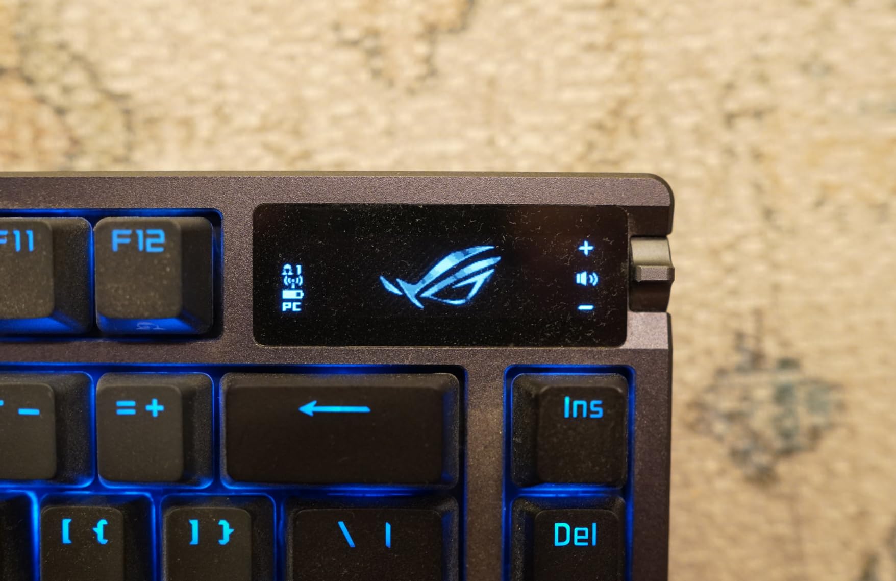ASUS ROG Azoth Wireless Mechanical Gaming Keyboard - 75% TKL, Tri-Mode Connectivity, Hot Swappable Pre-lubed ROG NX Snow Linear Switches, PBT Keycaps, RGB, OLED Display, PC/Mac Support - Black customer photo 2