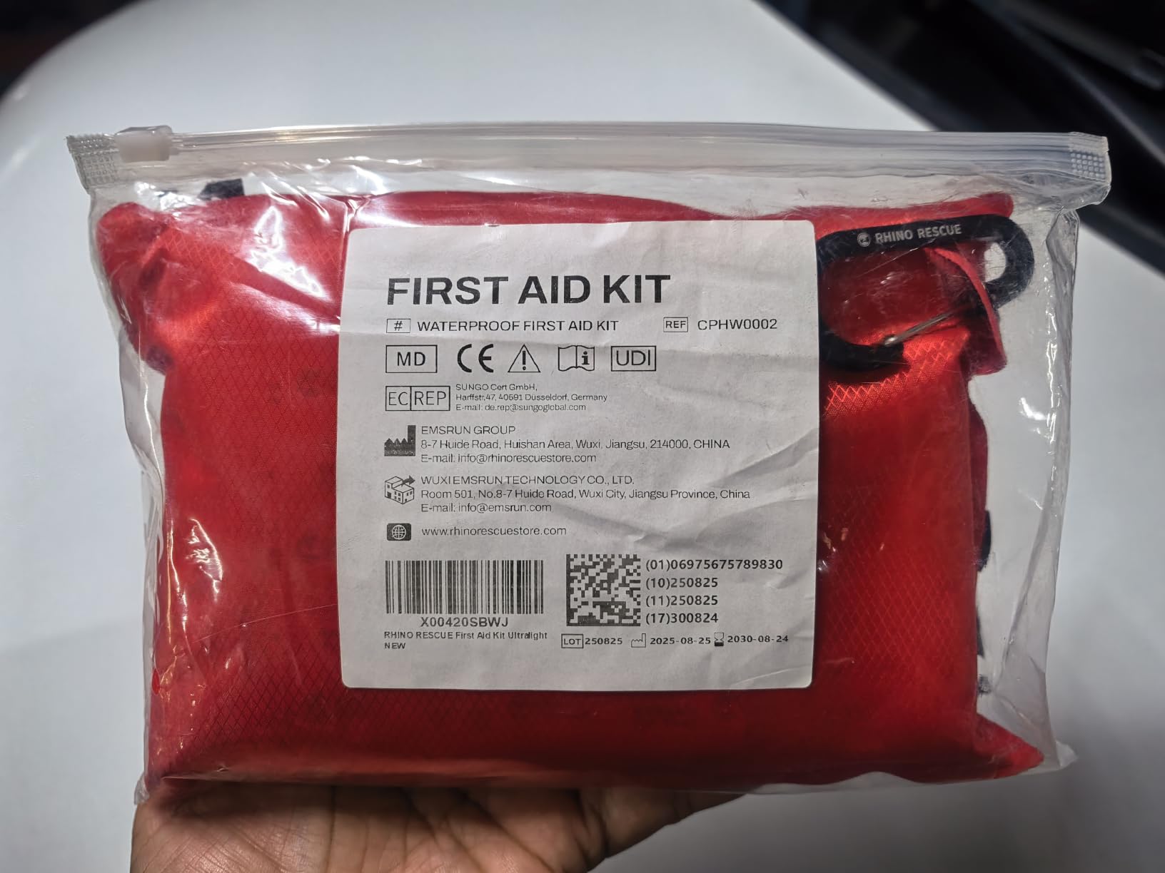 RHINO RESCUE Waterproof First Aid Kit, 114pc Ultralight Compact Gear | Medical Kit for Backpacking, Cycling, Travel, Vehicles, Climbing, Easy to Carry in a Carry-on customer photo 1