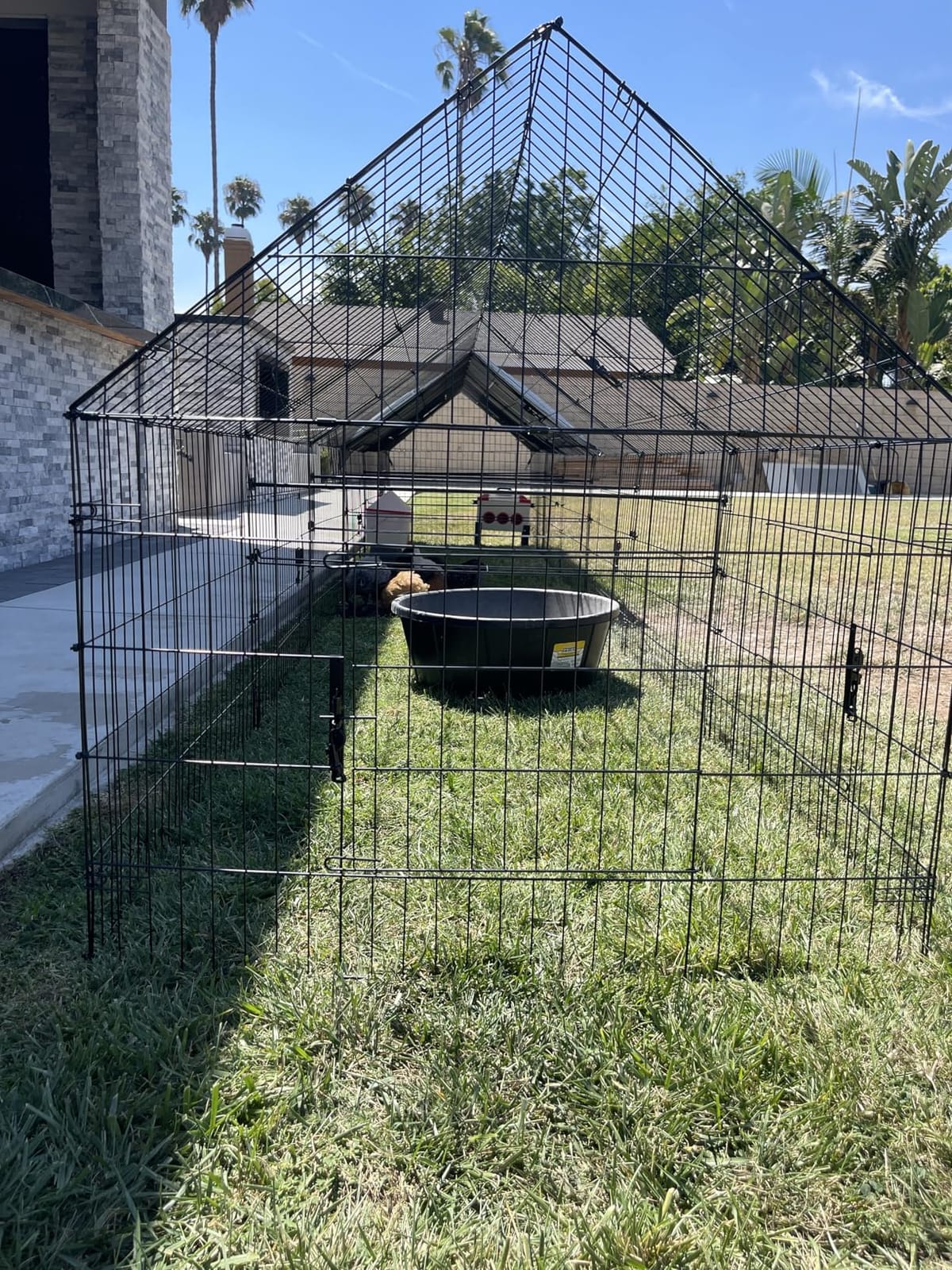 Chicken Coop, 21ft x 3.5ft Chicken Run Pen with Cover for Yard | Waterproof Sunshade Cover, Auto-lock Door, Ground Stake, Metal Portable Chicken Tractor for Poultry, Rabbits & Small Animals customer photo 2