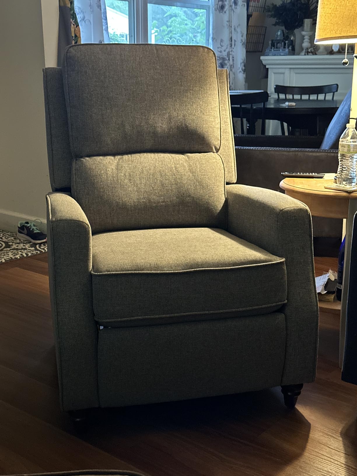 Lexicon Textured Fabric Push Back Manual Recliner Chair, 29.5
