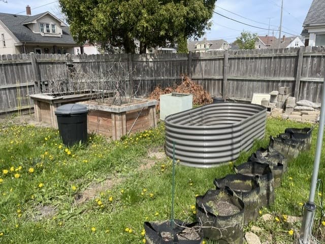 Anleolife 8x4x2ft Oval Deep Root Galvanized Raised Garden Bed, Quartz Grey | 478-Gallon Capacity, 24in Soil Depth customer photo 2