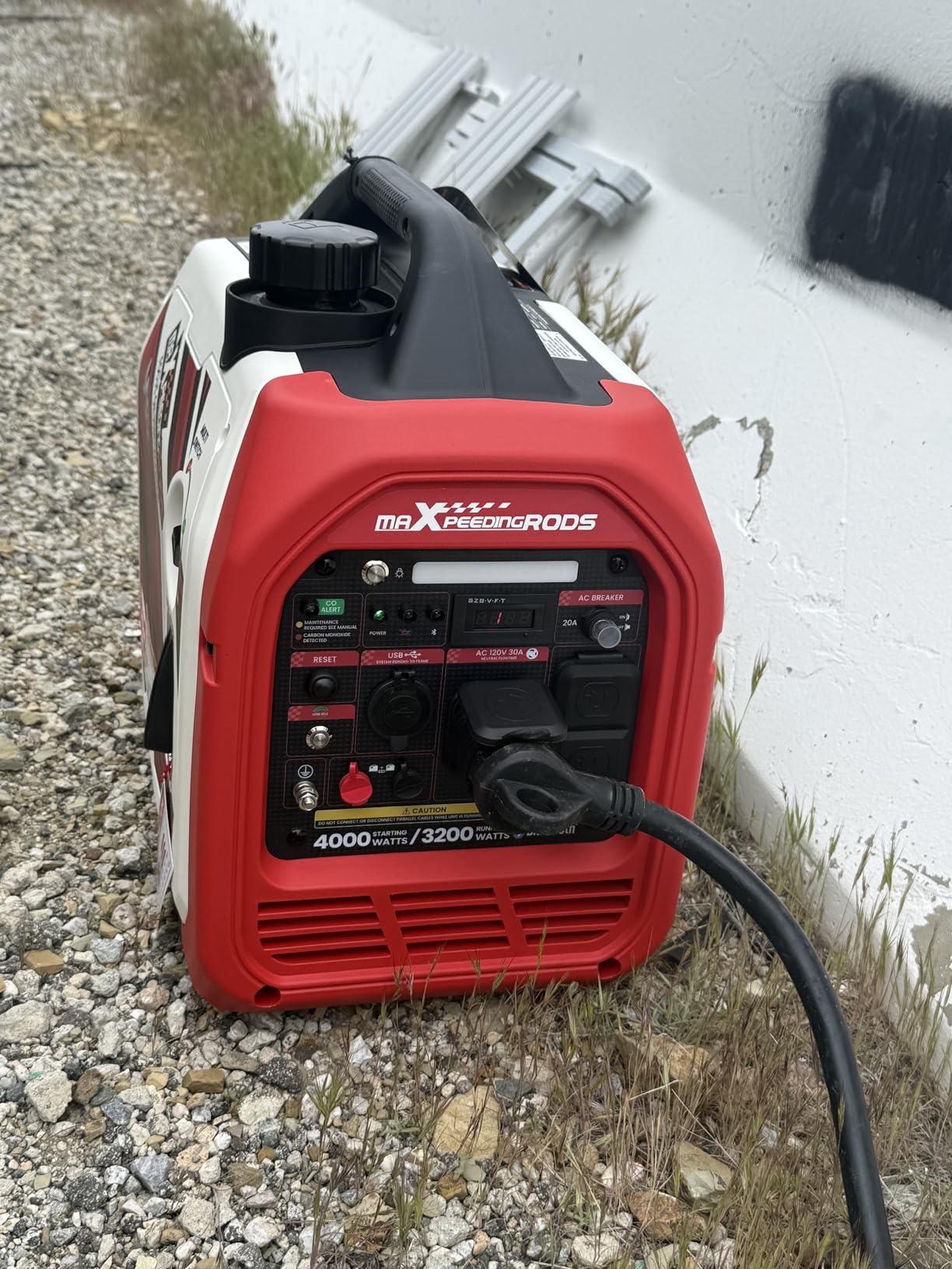 maXpeedingrods 4000 Watt Inverter Generator Portable, Bluetooth App Remote Data Monitor, RV Ready, Gas Powered Generator with CO Alarm for Outdoor Camping, Home Backup customer photo 1