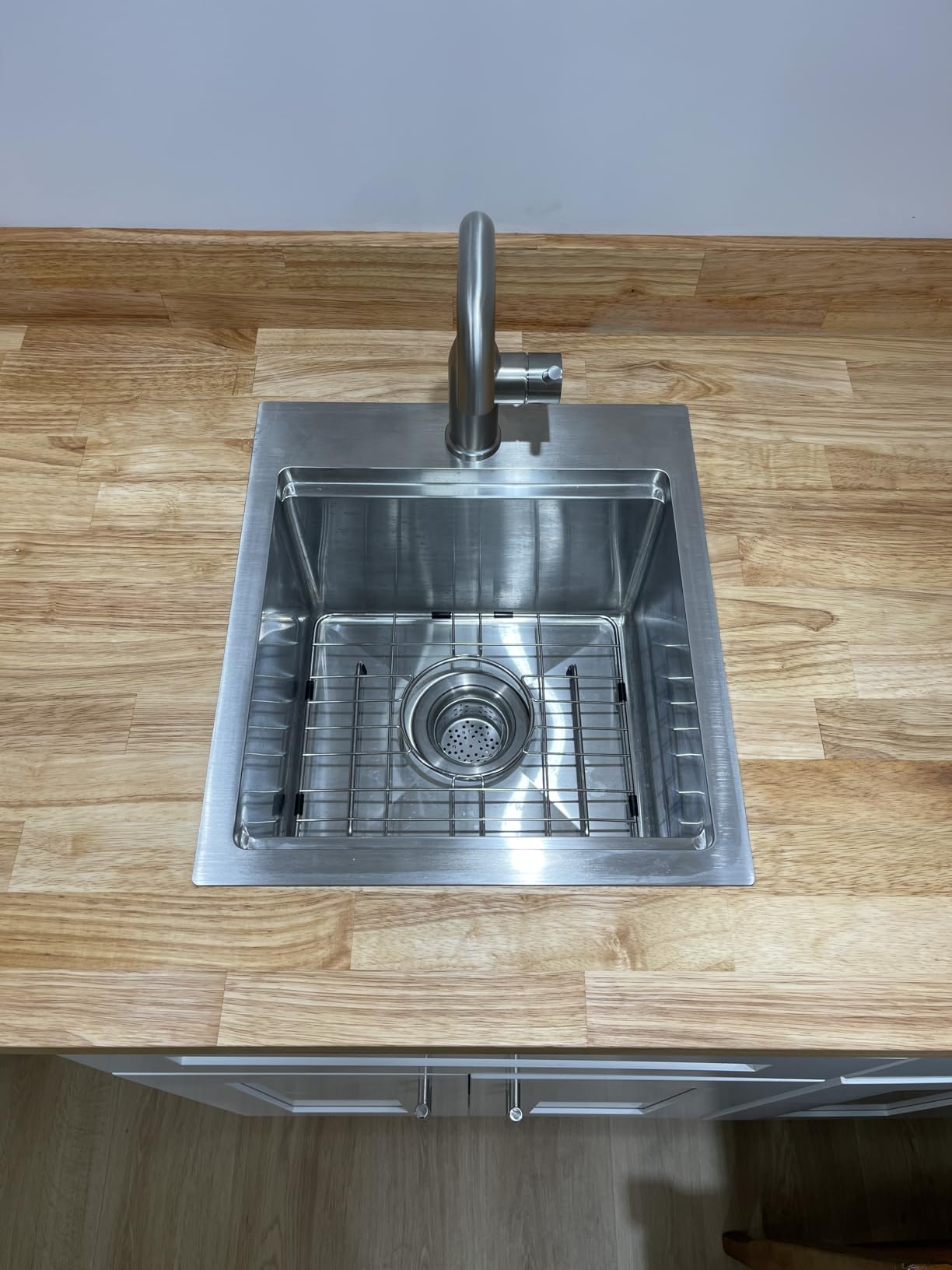 30x18 Inch Black Undermount Kitchen Sink, Stainless Steel Single Bowl Nano Black16 Gauge 9 Inch Deep Kitchen Sink with Strainer customer photo 2