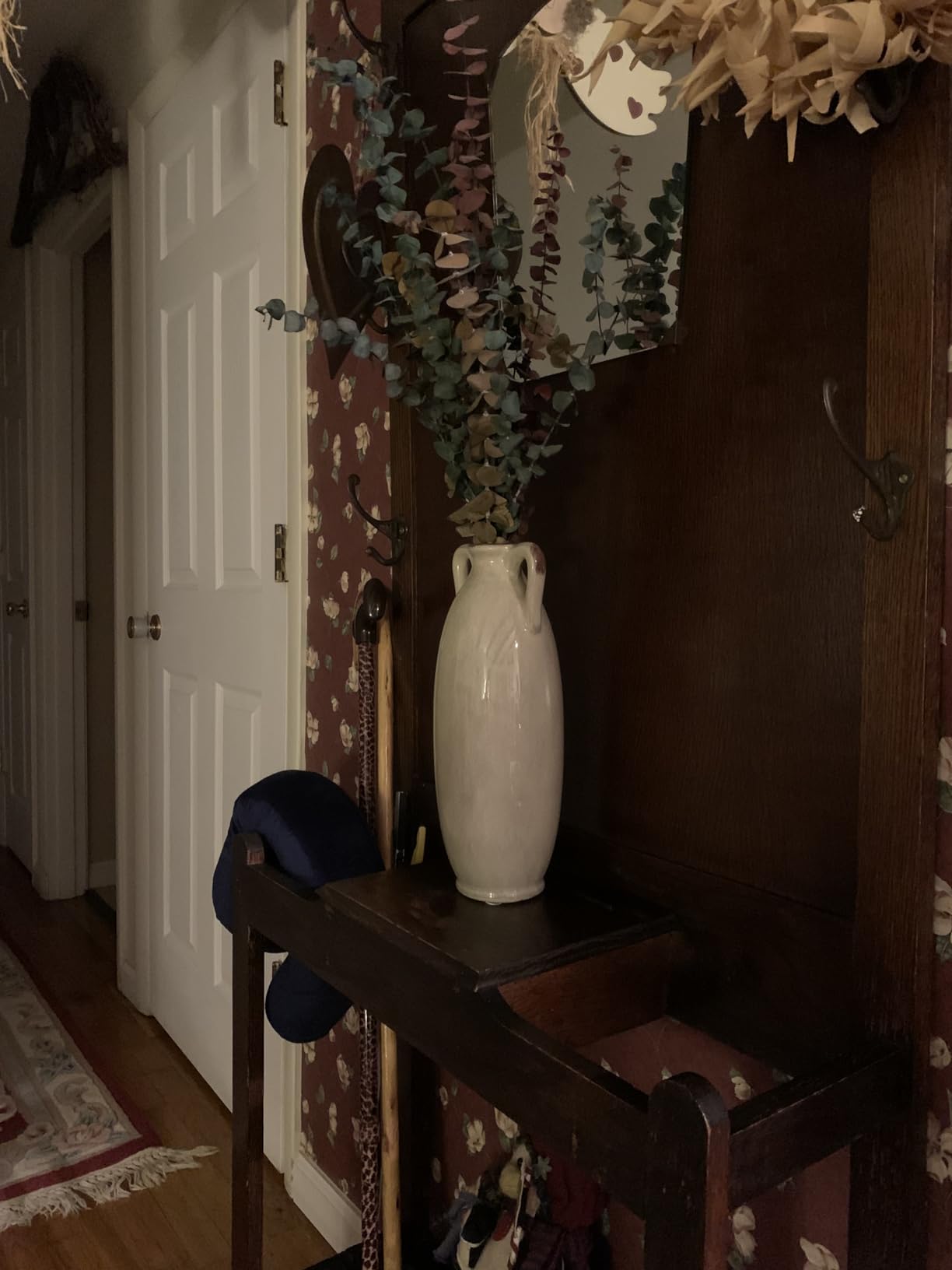 VICTOR & TERESA Blue and White Floor Vase for Pampas Grass, 14'' Tall Vase for Home Decor, Ceramic Farmhouse Decorative Large Vases for Flower, Mantel, Living Room, Shelf, Centerpieces, Gift for Her customer photo 1