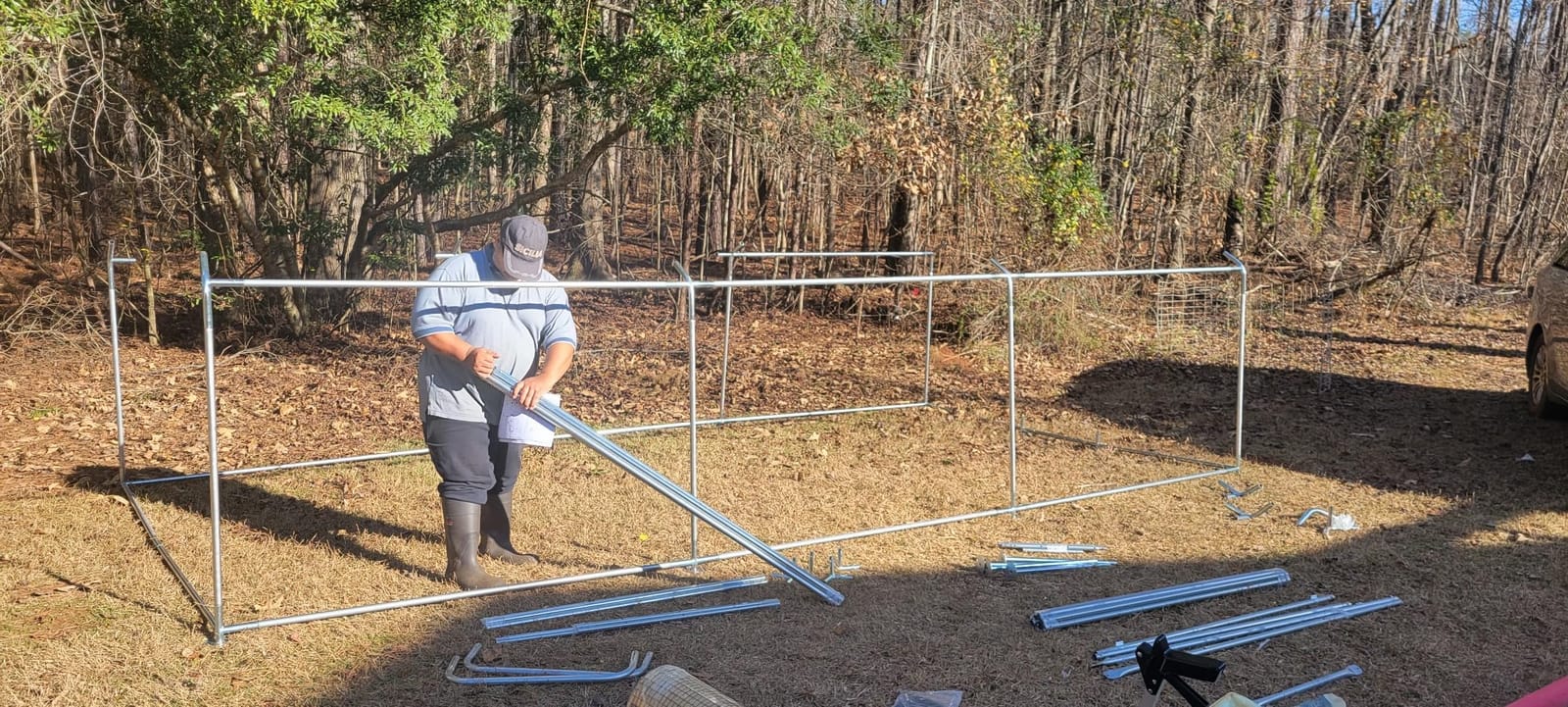 Quictent Large Metal Chicken Coop Run for 20+ Poultry w/Side Hardware Cloth | Waterproof Cover, Advanced Series Outdoor Walk-in Cage Hen Duck Rabbit Dog Pen Yard Farm House, 12x9x6.6FT customer photo 2