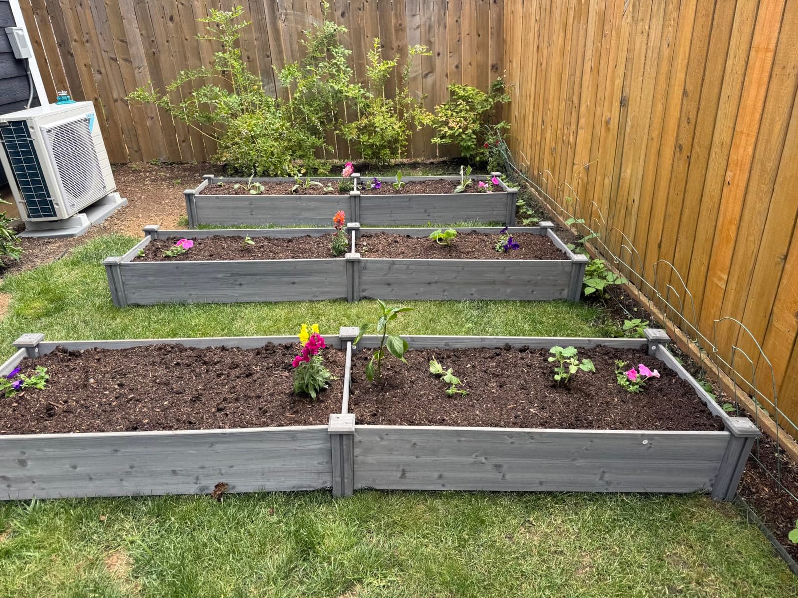 Yaheetech Raised Garden Bed Planter Box for Vegetables Growing, Dark Brown | Fir wood raised bed offers easy assembly, and a practical space for growing vegetables, herbs, and garden plants. customer photo 1