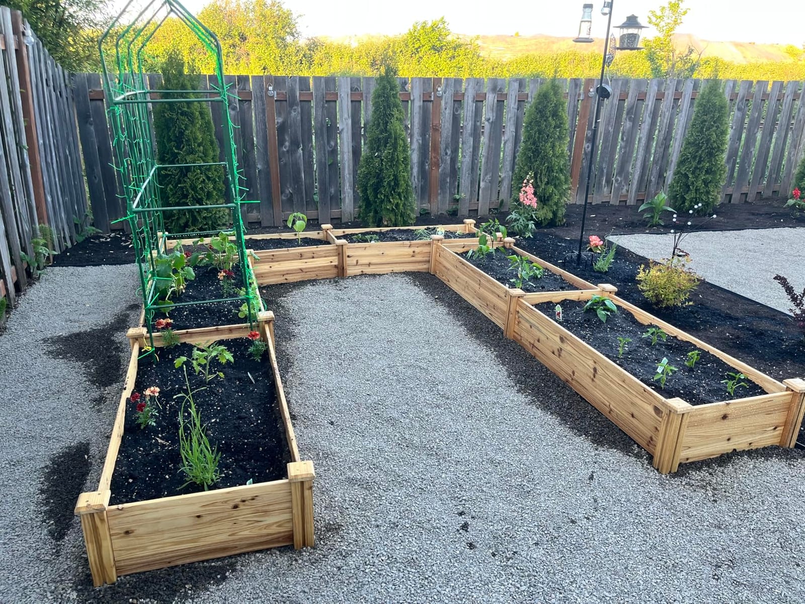 Yaheetech Raised Garden Bed Planter Box for Vegetables Growing, Dark Brown | Fir wood raised bed offers easy assembly, and a practical space for growing vegetables, herbs, and garden plants. customer photo 2