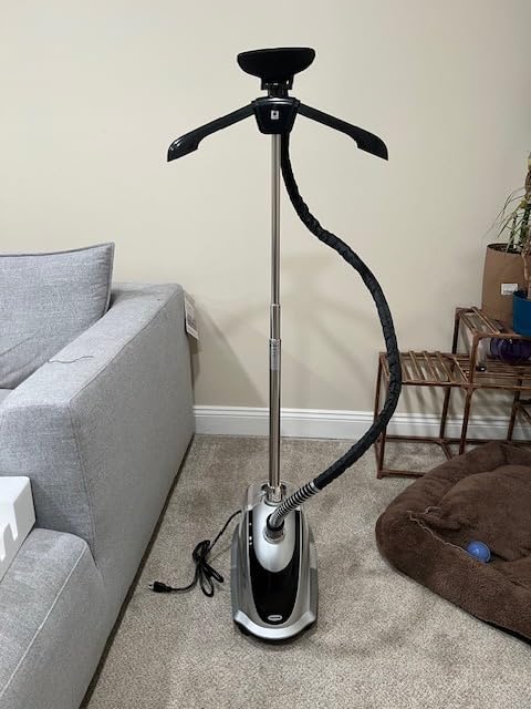 Anthter Steamer for Clothes, 1500W Powerful Standing Garment Steamer with Roll Wheels, 2.4L Water Tank for 90 Mins Continuous Steaming, 35s Fast Heat-up (Silver) customer photo 2