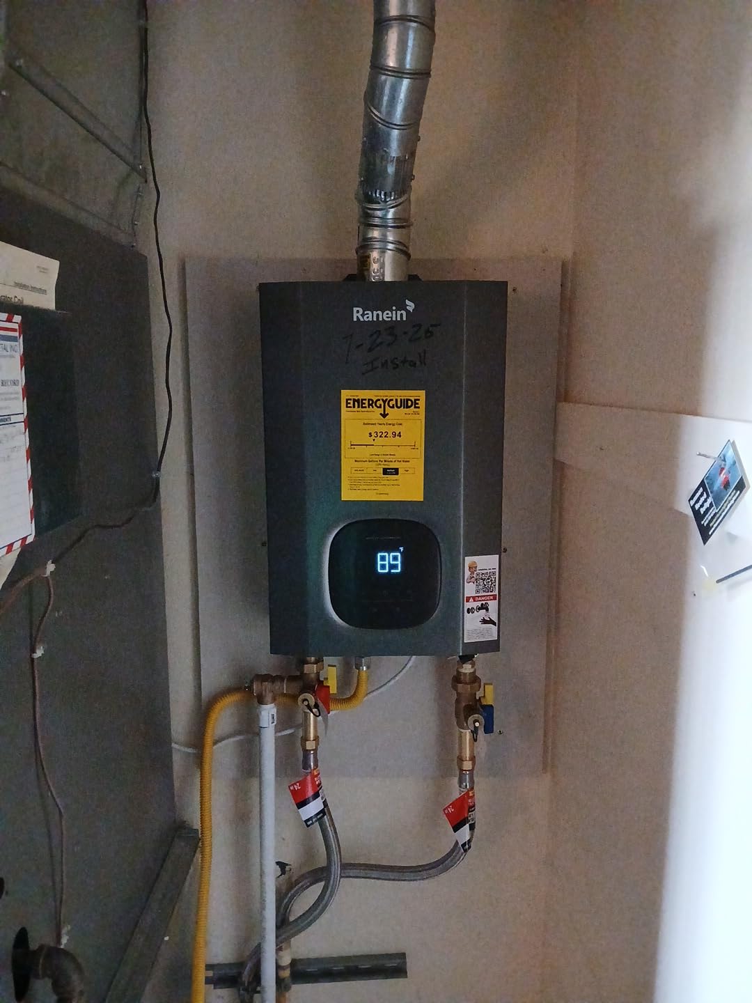 Ranein Natural Gas Tankless Water Heater, Indoor Max 3.6 GPM, 80,000 BTU Instant Hot Water Heater customer photo 2