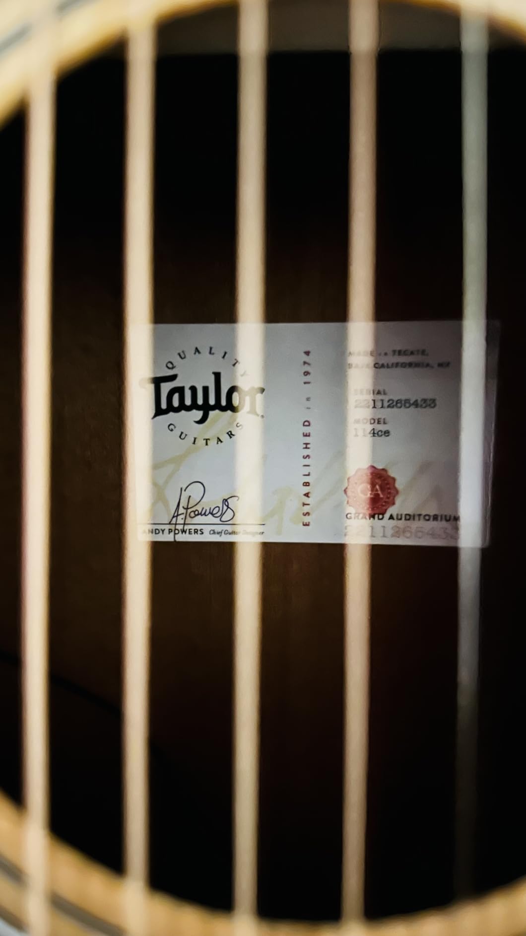 Taylor 114ce Grand Auditorium Acoustic-electric Guitar - Natural customer photo 1