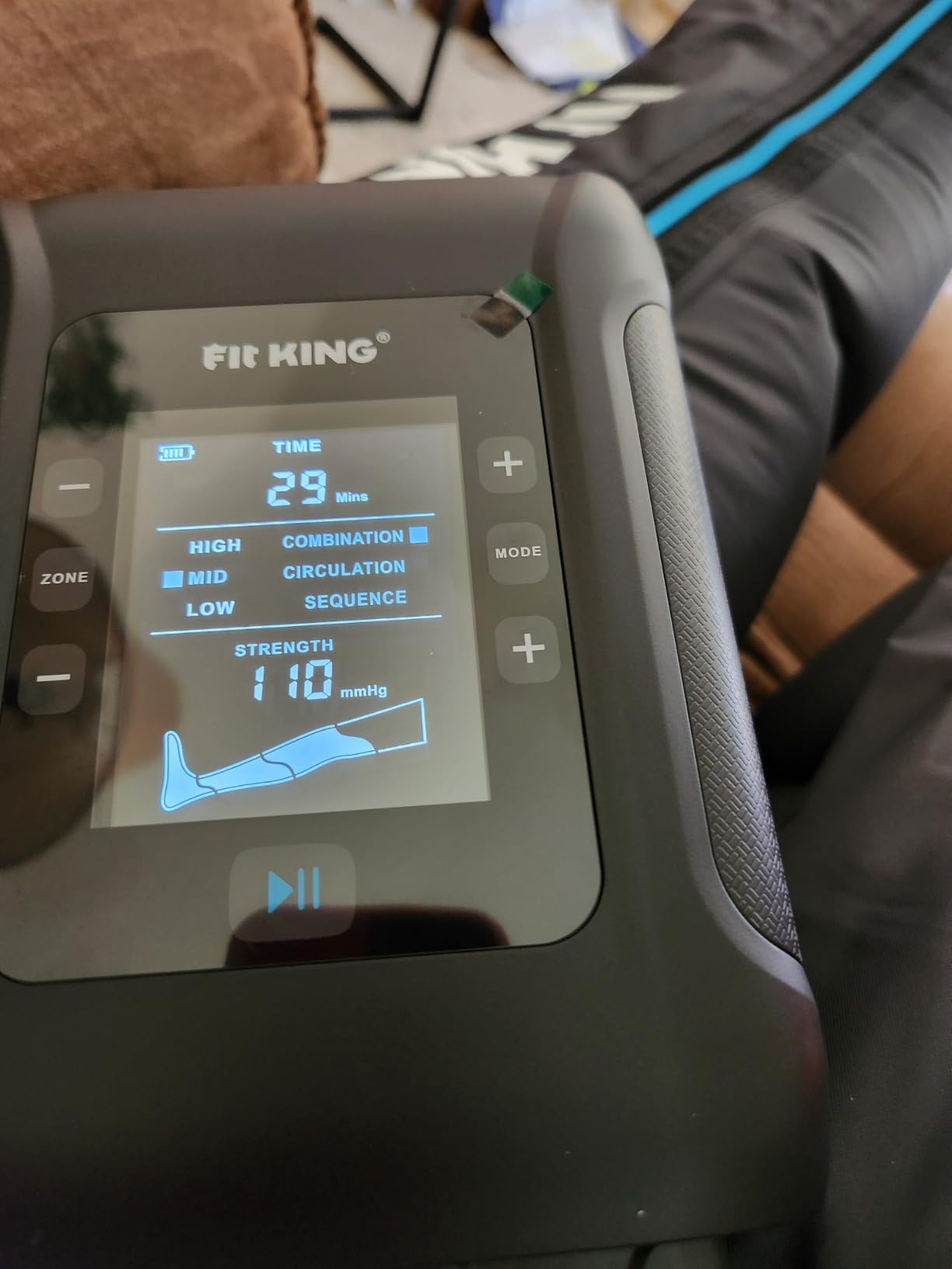 FIT KING Air Compression Leg Massager Recovery System Cordless L | FSA-HSA, Full Leg Compression Boots, Professional Compression Therapy, Athlete Recovery, Improved Circulation, Rechargeable customer photo 1