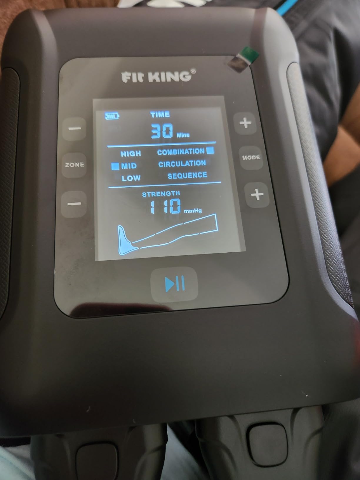 FIT KING Air Compression Leg Massager Recovery System Cordless L | FSA-HSA, Full Leg Compression Boots, Professional Compression Therapy, Athlete Recovery, Improved Circulation, Rechargeable customer photo 2