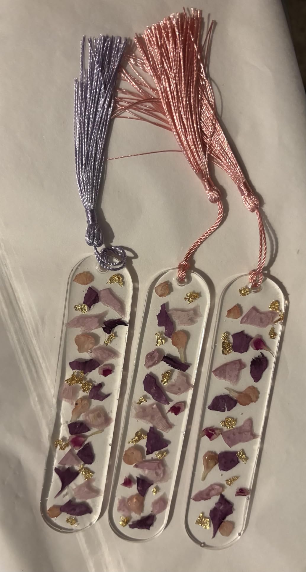 RESINWORLD Set of 3 Shiny Bookmarks Silicone Mold, Bookmark Resin Mold with Tassels, Small Medium Rectangle Bookmark Mold customer photo 1