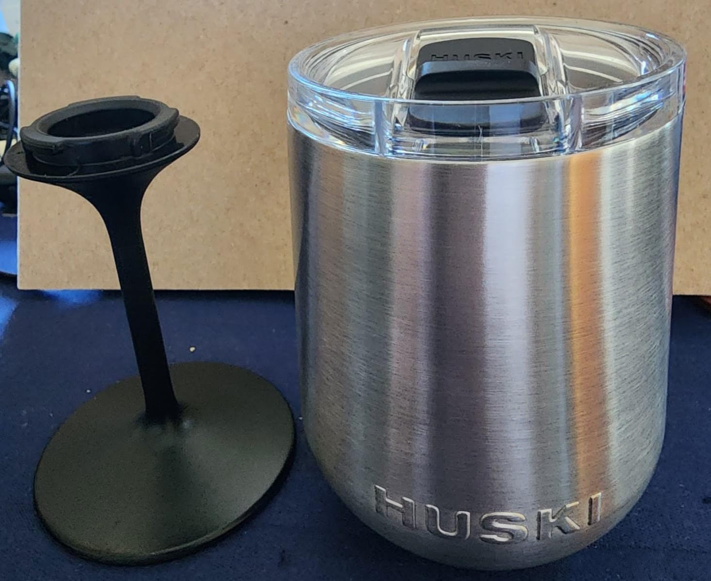 Huski Wine Tumbler 2.0 | NEW | Award-winning Design with Detachable Stem | Premium Stainless Steel Wine Glass with Lid | Triple Insulated Tumbler | 12oz Capacity | Great Gift (Powder Pink) customer photo 1