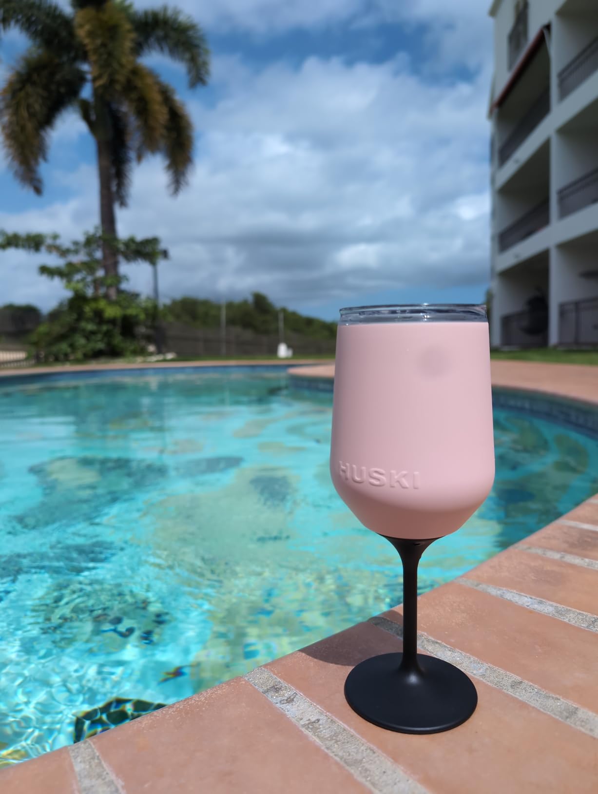 Huski Wine Tumbler 2.0 | NEW | Award-winning Design with Detachable Stem | Premium Stainless Steel Wine Glass with Lid | Triple Insulated Tumbler | 12oz Capacity | Great Gift (Powder Pink) customer photo 2