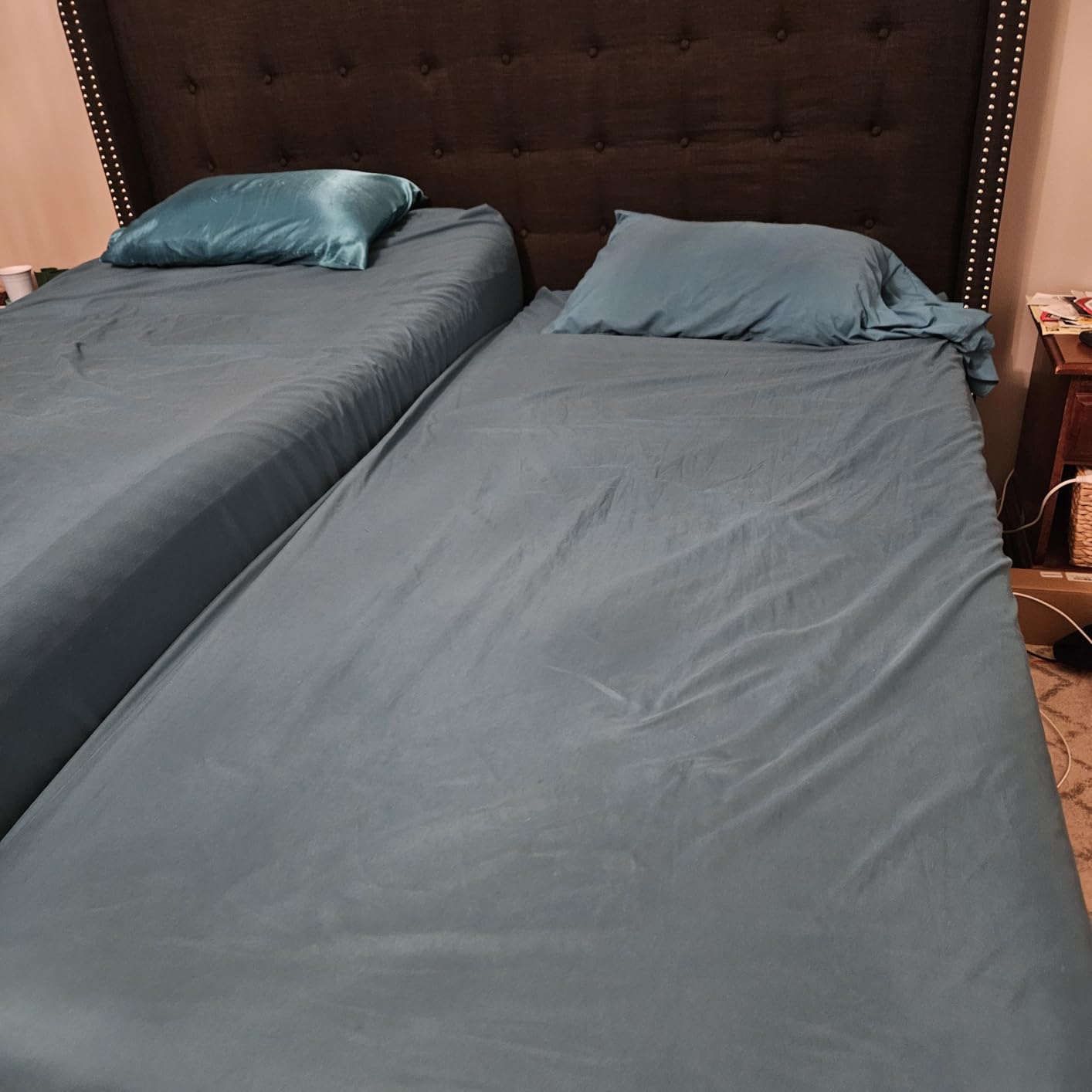 Celestial Aurora Adjustable Bed Base (Frame) + 12 inch Gel Memory Foam Mattress (Medium Soft), Easy Assembly, Head and Foot Lift, Zero Gravity, Memory Positions, CertiPUR-US Bed - Split King customer photo 1