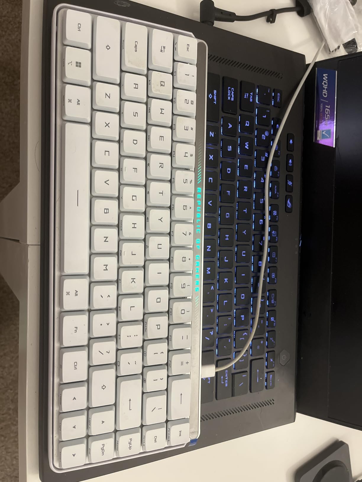 ASUS ROG Falchion RX Low Profile Wireless Gaming Keyboard - 65% Compact TKL, Tri-Mode Connectivity, ROG RX Red Optical Switches, RGB, Touch Panel customer photo 2