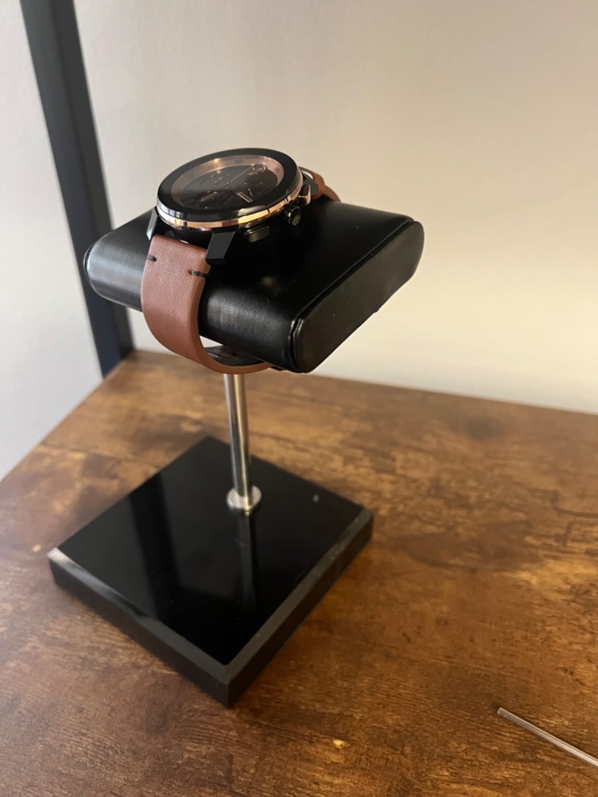 Watch Stand for Men Women Single, Watch Display Stand Holder, Single Watch Holder Watch Stand, Jewelry Stand, Black Marble Watch Stand Display for Watches, Bracelets, Watch Accessory customer photo 1