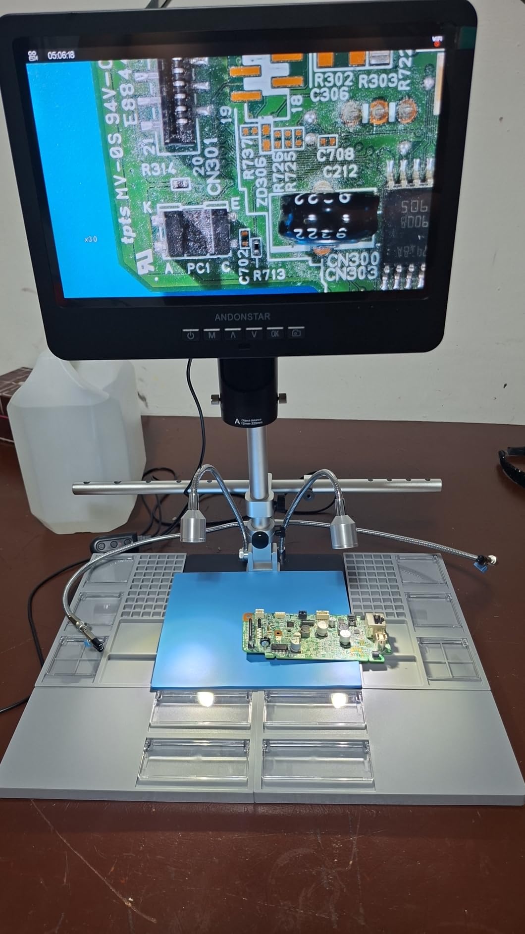 Andonstar AD249S-M Plus 3 Lens 2160P 10.1'' HDMI Digital Microscope 2000x | Soldering Microscope for Electronics Repair, Soldering Station with Helping Hands, Tool Holder, Anti-Static Mat, 32GB Card customer photo 2