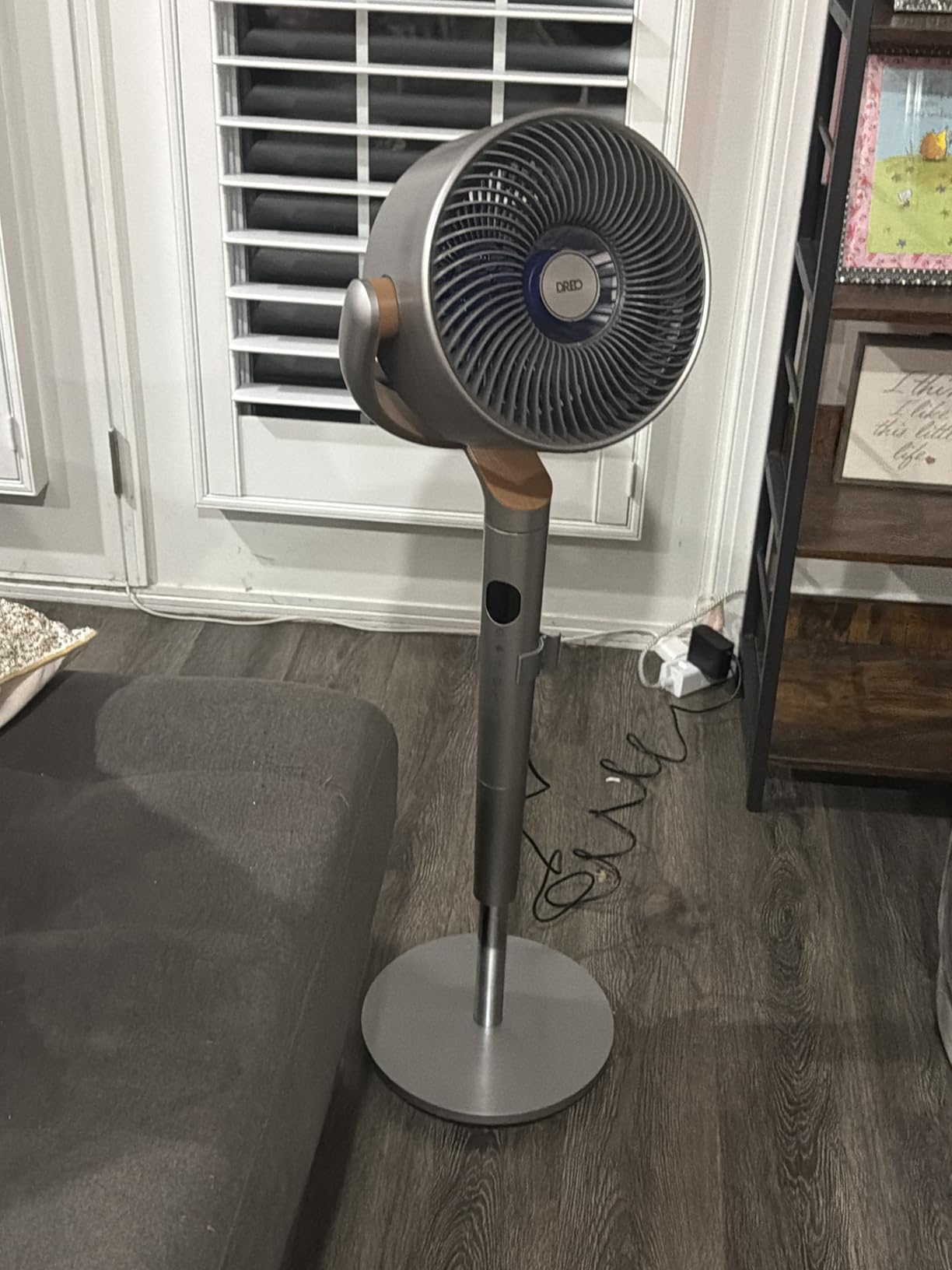DREO Fan for Bedroom, 120°+120° Omni-directional Oscillating Fan, 90ft, DC Motor, 20 dB Quiet Standing Pedestal Fans, 8 Speeds, 3 Modes Circulator with Remote, 35-40