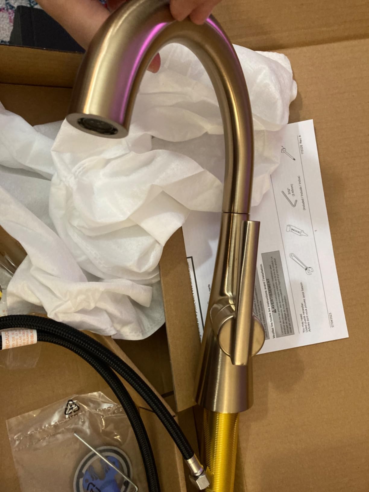 Delta Modern Brushed Nickel Single Hole Bar Sink Faucet, Single Handle Prep Sink Faucet, SpotShield Stainless 14882LF-SP customer photo 1