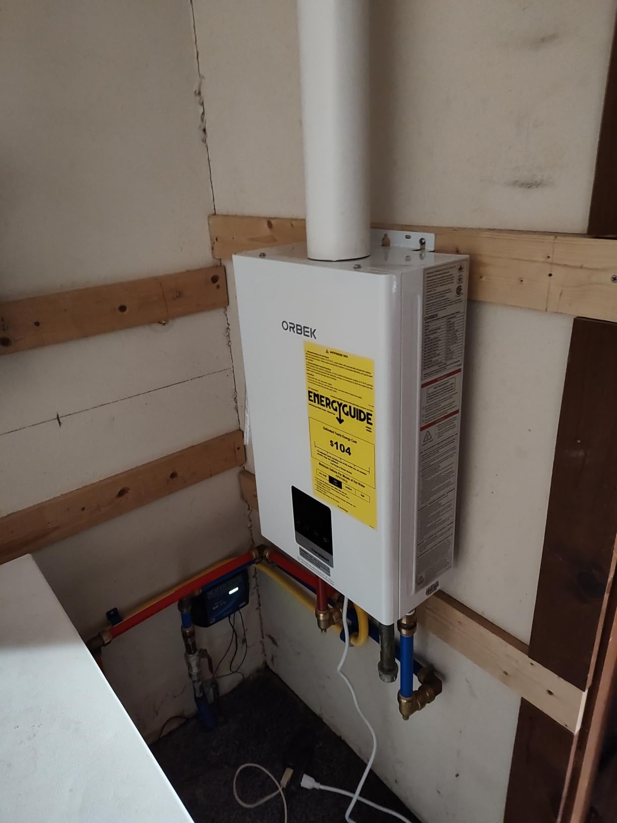 Orbek Propane Tankless Water Heater Gas Outdoor On Demand CSA Certified | Max 5.1 GPM 120,000 BTU Instant Water Heater apartments cabins and utility rooms for 2-3 outlets points 7-Year Warranty customer photo 1