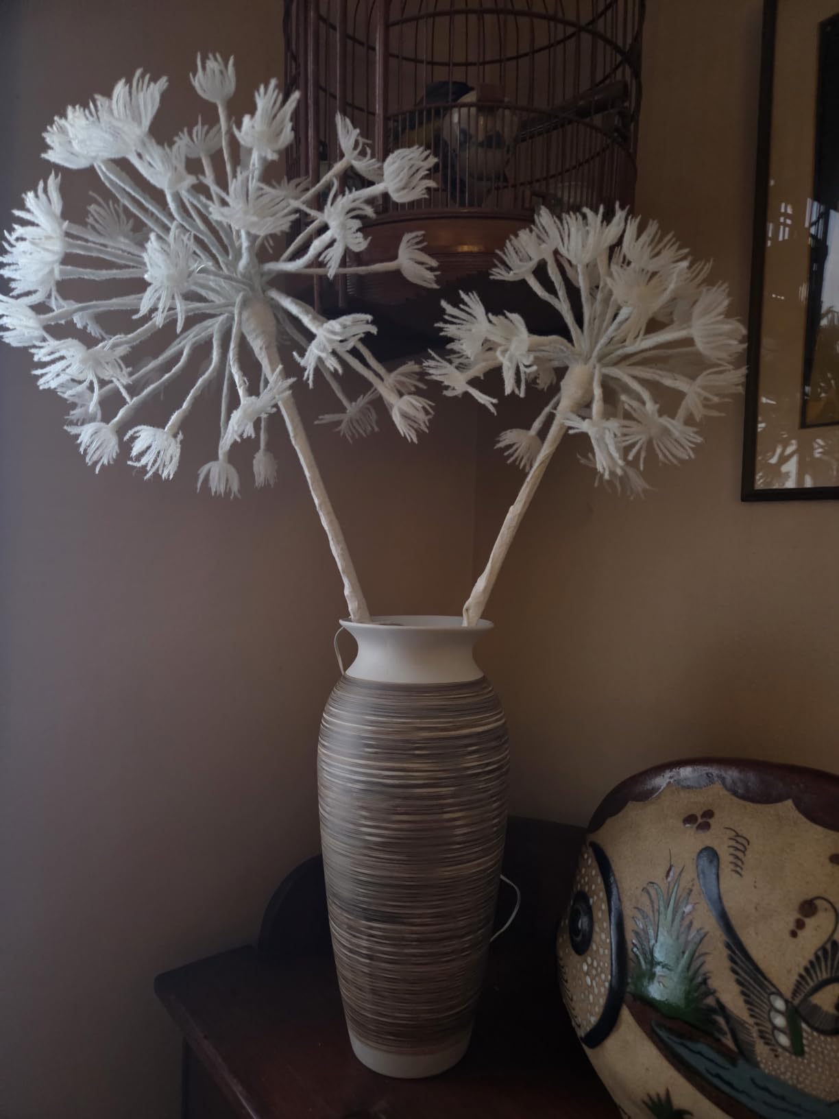 Ceramic Rustic Farmhouse Vase, 12.6