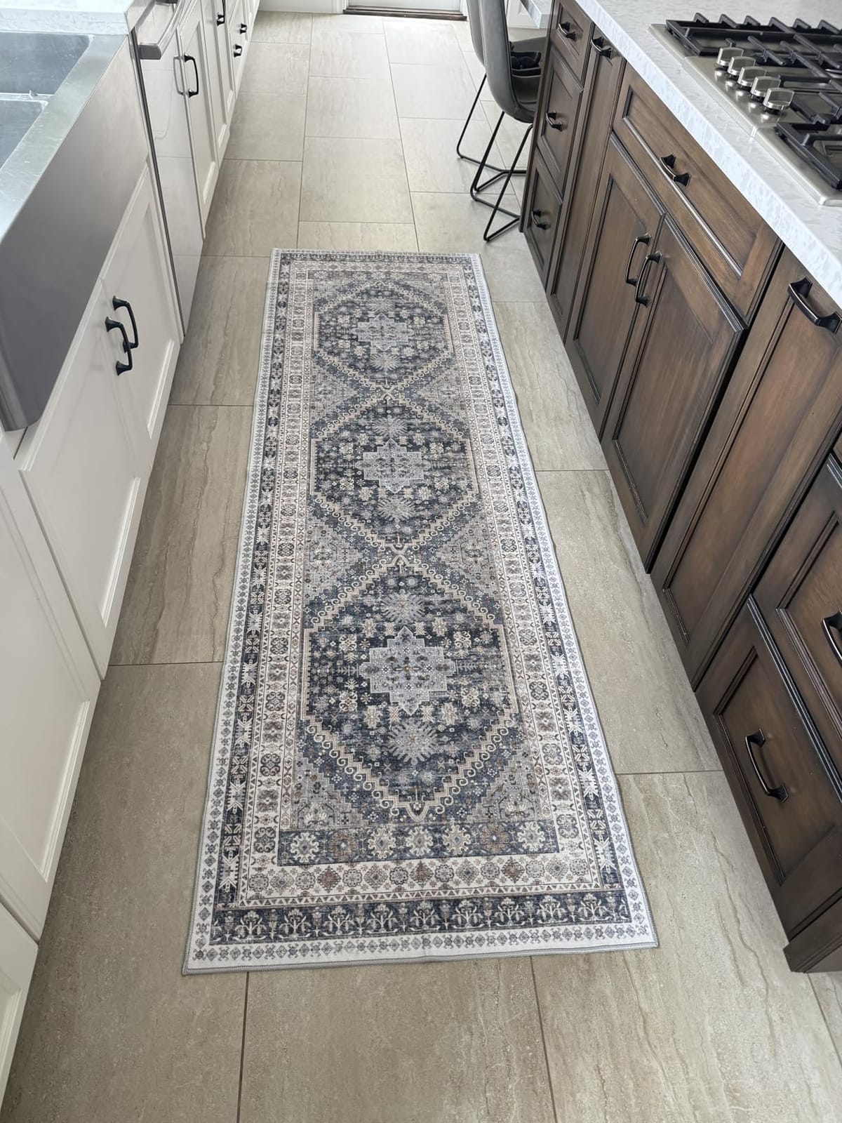 Runner Rug 2x8 Runners for Hallways Vintage Washable Rugs, Orange, Hallway Runner Rugs for Living Room Non Slip, Low Pile Soft Hallway Rug for Kitchen Bedroom Laundry Room Rug customer photo 1