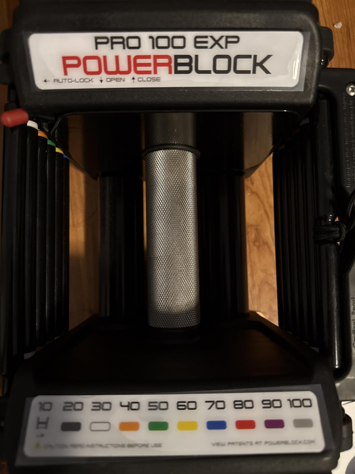 PowerBlock Pro 100 Adjustable Dumbbell, 5-100 lb | Sold as a single unit, order 2 to complete your pair, durable steel build replaces a full rack customer photo 2