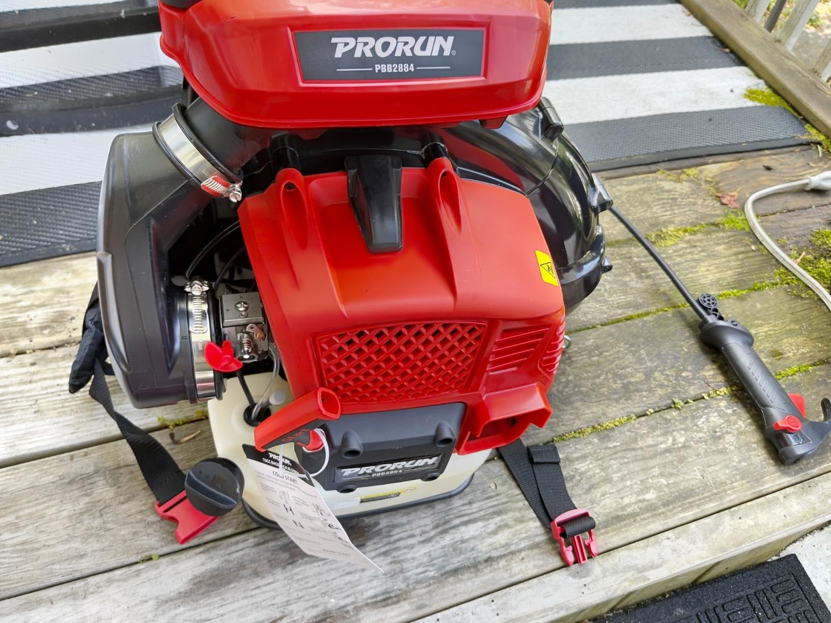 PRORUN 75.6cc 1020 CFM 240 MPH Gas-Powered 2-Cycle Backpack Leaf Blower customer photo 1