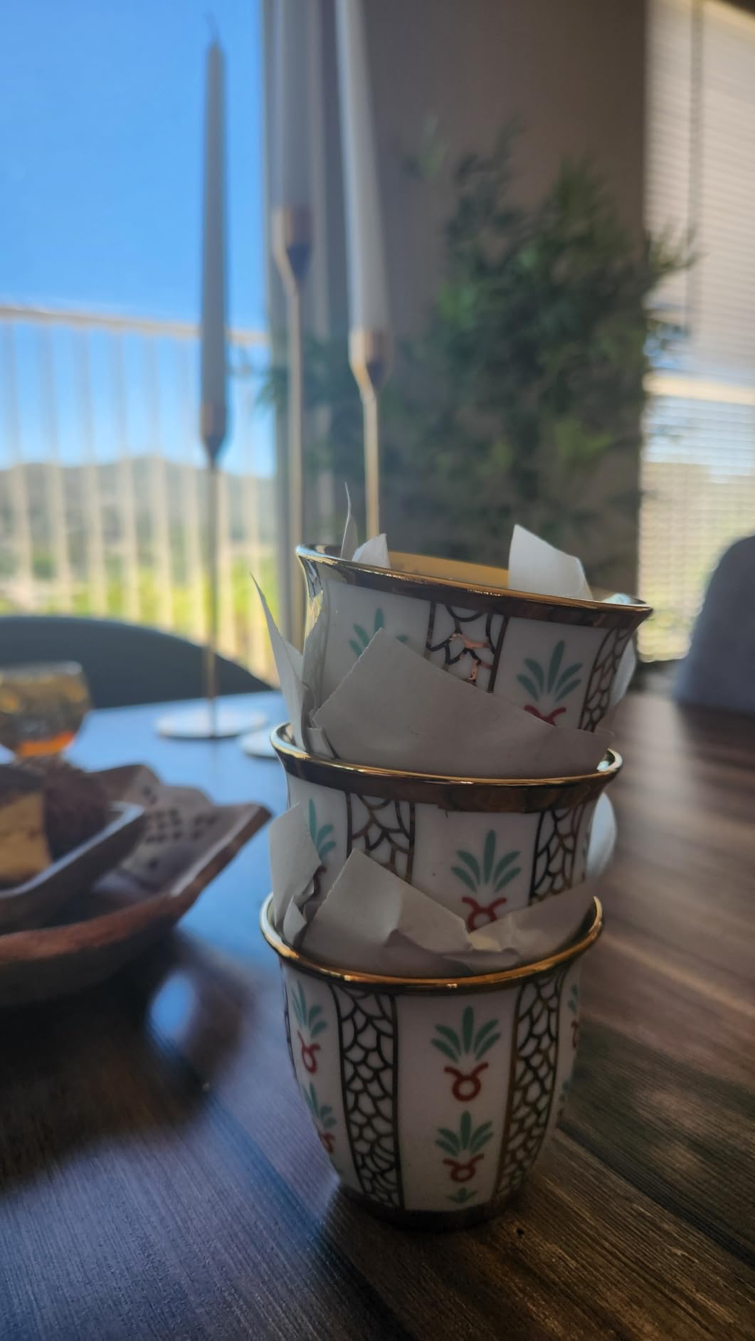 Generic Premium Porcelain Arabic Coffee Cup Set 100ml - Elegant Gold Trim - Gift/Party Set (100 ml, 12, Count) customer photo 1