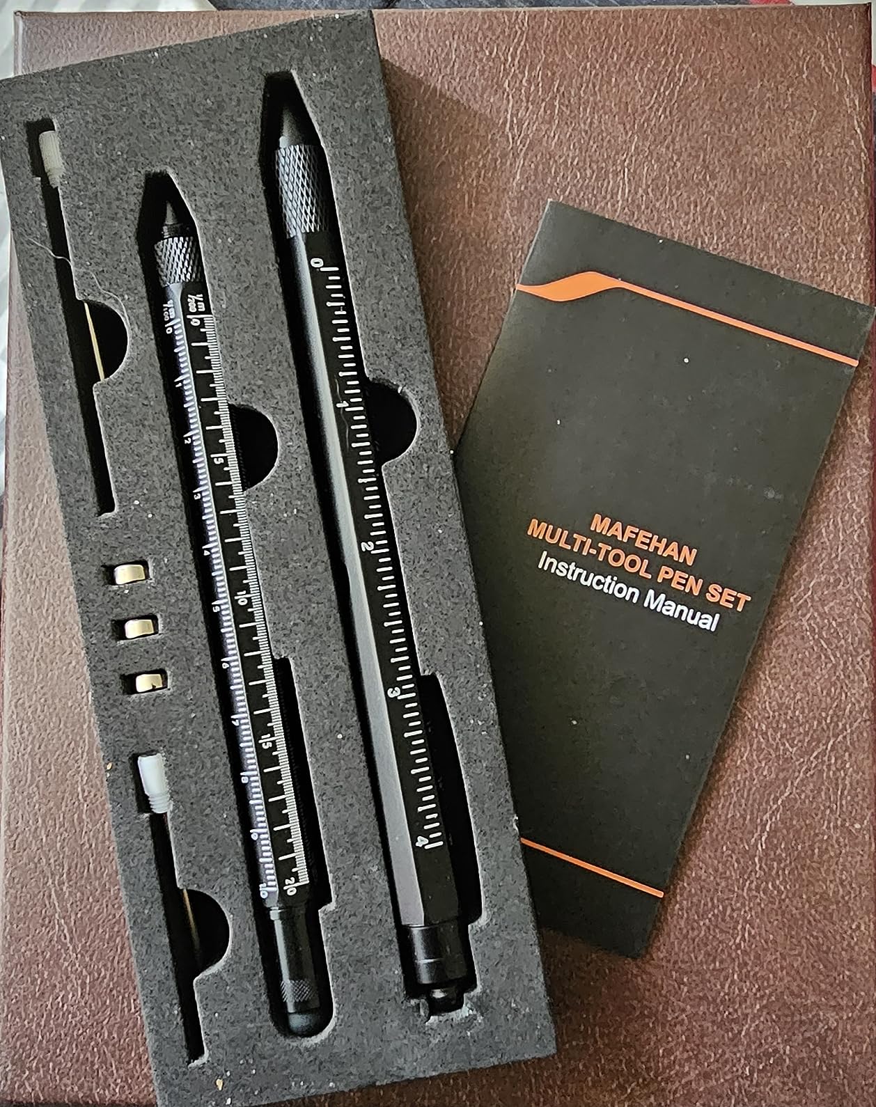 MAFEHAN 9-in-1 Multitool Pen, Gifts for Men Dad Husband Grandpa | LED tool pen gifts for men who have everything; aluminum EDC pen for writing, measuring, fixing and touchscreens customer photo 1