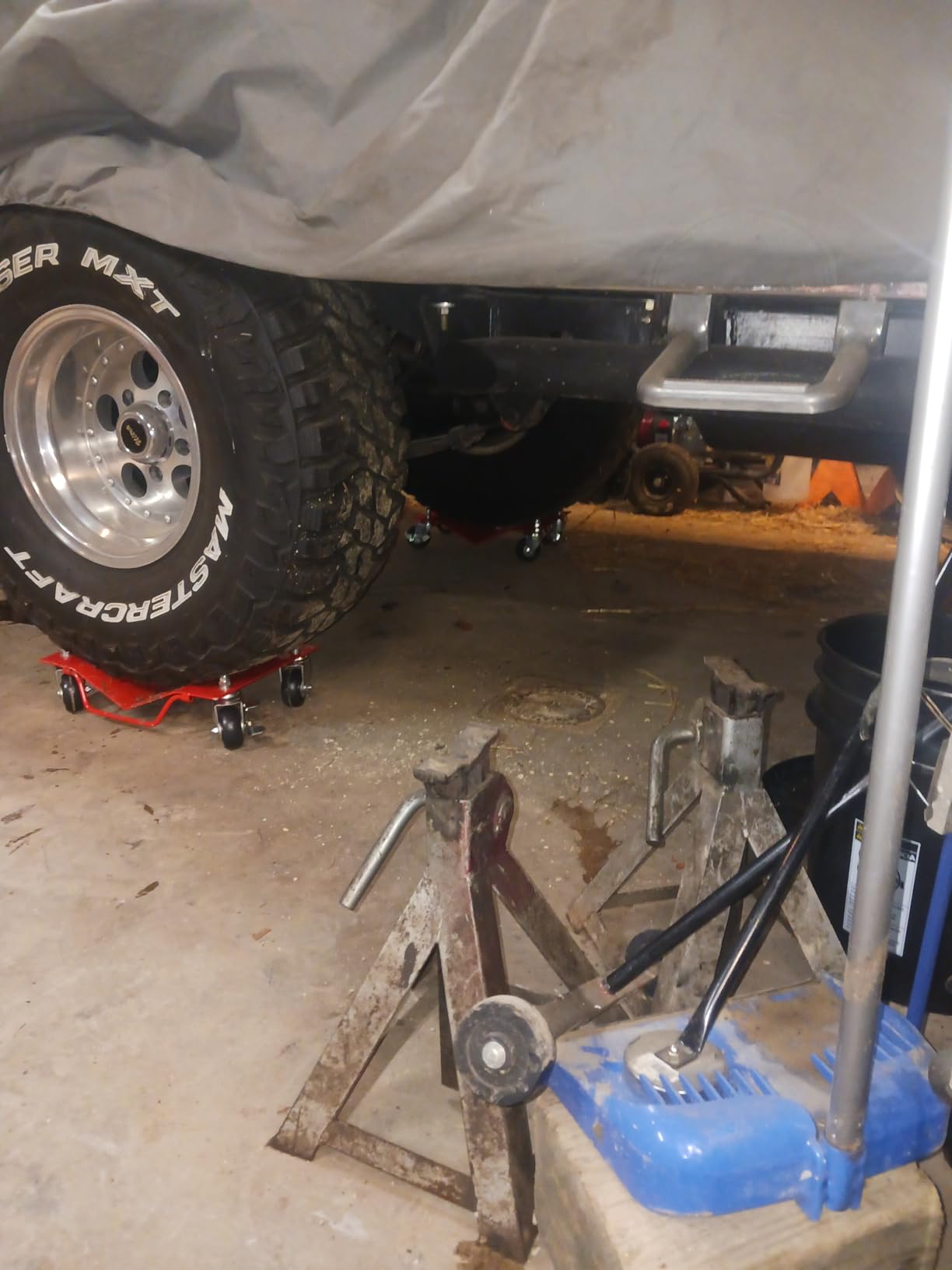 TUFFIOM Car Dolly Set of 4, 6000LBS Capacity Wheel Dollies, Heavy Duty Vehicle Dolly Upgraded, Steel Tire Skates with Brakes, Red customer photo 1