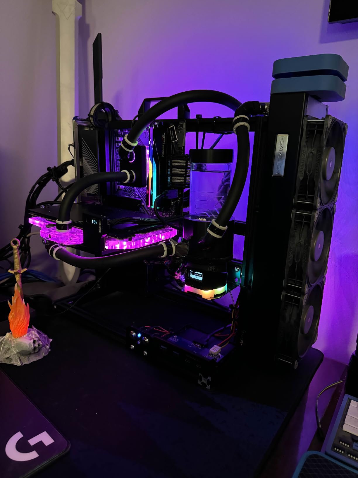 PC Creative Assembly Frame Test Bench,Open Air Frame Case, DIY Computer Motherboard Case Rack, ITX ATX MATX/EATX Open Aluminum Frame Chassis (E-ATX) customer photo 2