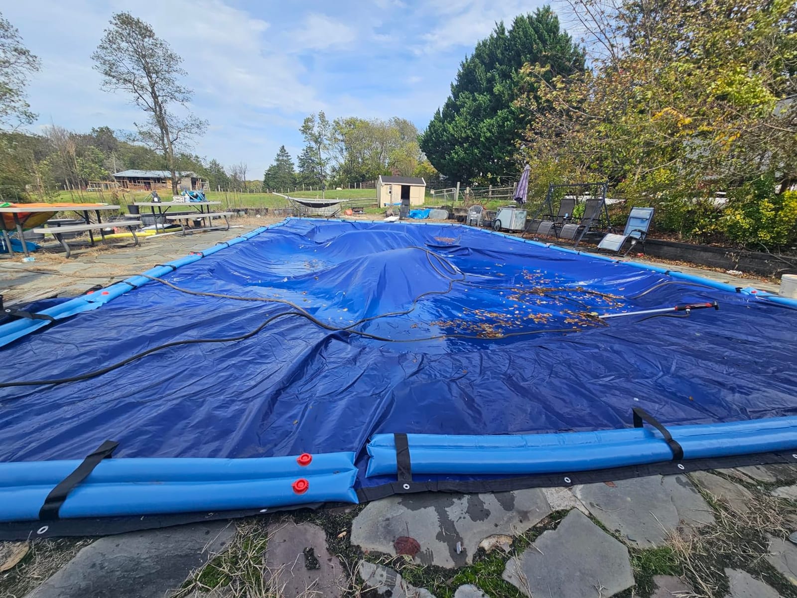 20-Ft x 40-Ft Pool Cover for Inground Pools - Premium Inground Winter Cover, Extra Thick Material and Durable Design, Cold and UV-Resistance, Easy Installation, Royal Blue customer photo 1