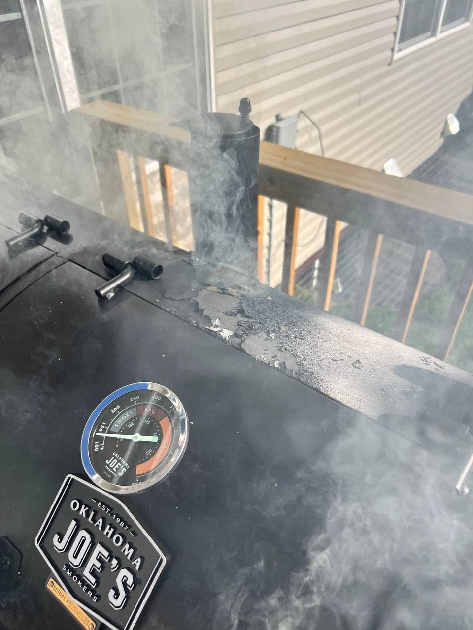 Oklahoma Joe's Canyon Combo Dual Fuel 3-Burner Propane Gas and Charcoal Smoker and Grill with 1031 sq. in. Cooking Area in Black customer photo 2