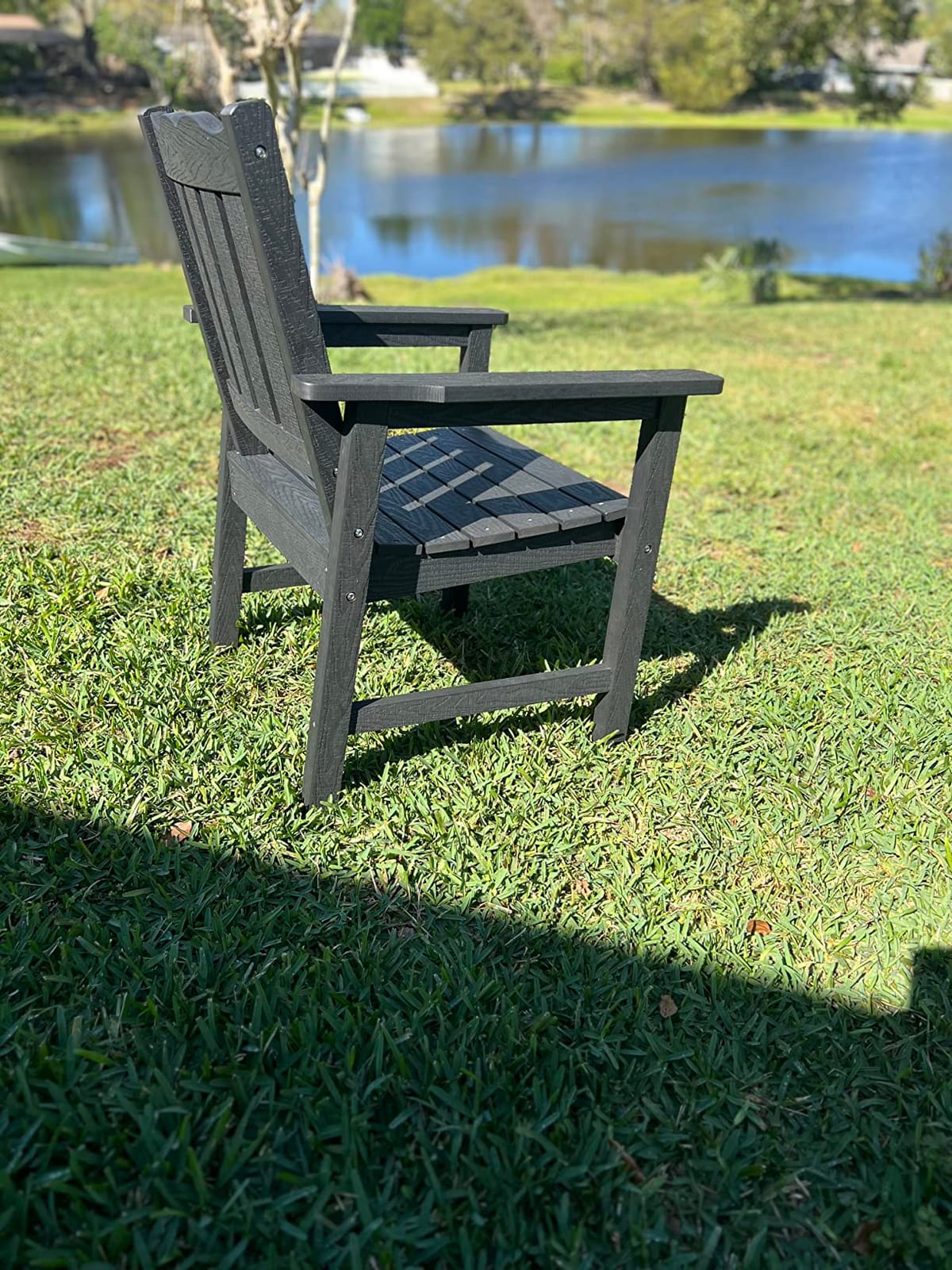 All-Weather Outdoor & Garden Chair, Patio Dining Chairs with 400 lbs Weight Capacity, Curveback Patio Chair for Backyard, Porch, Pool and Deck, Grey customer photo 2