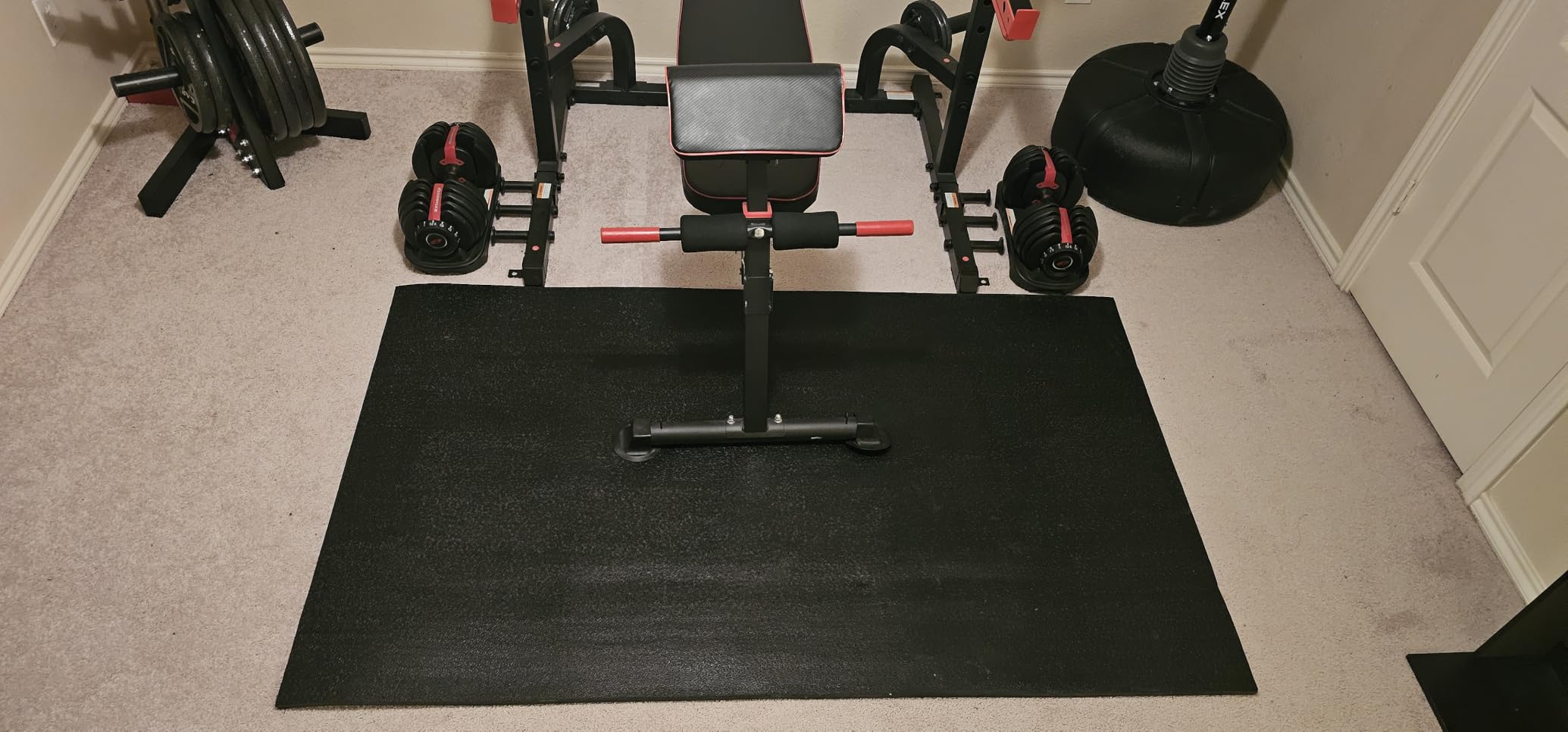 MSI Horse Stall Mat 42in. x 72in. Black Rubber Flooring Mat Tile Trim customer photo 1