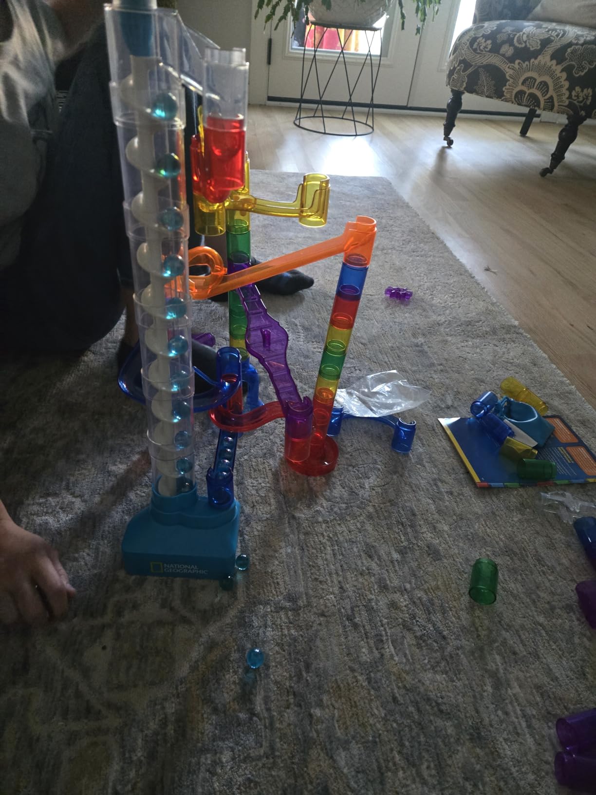 National Geographic Marble Run Building Set with Motorized Elevator | 20 Marbles, Perpetual Motion Machine, Marble Maze, Physics Learning, Storage Bag, STEM Toy, Creative Construction customer photo 2