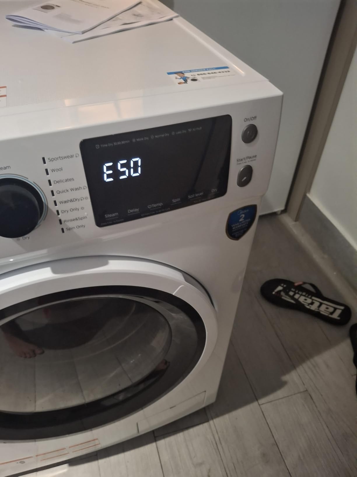 Midea Washer Dryer Combo 2.7 Cu.ft 24 inch All-in-One Front Load 1400 RPM White customer photo 2