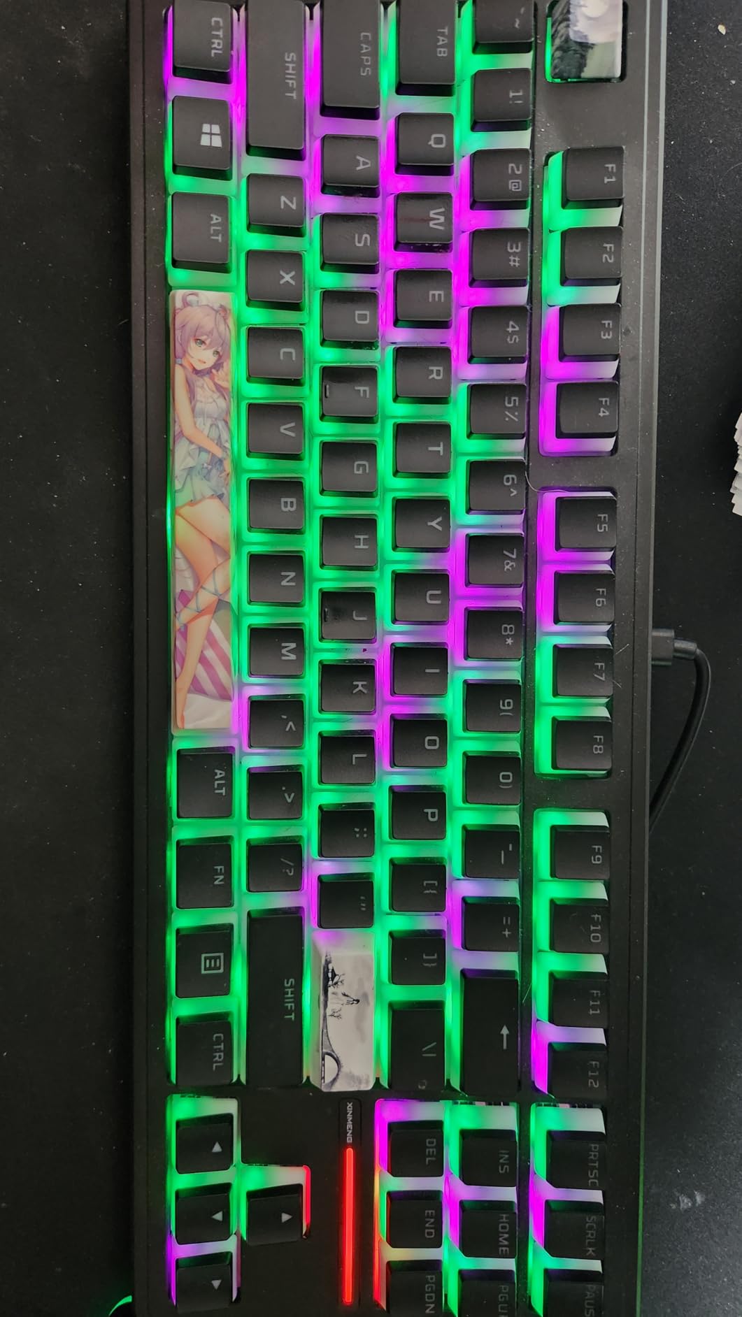 75% Custom Barebones Keyboard Kit Gasket Mounted, Blank DIY Silent TKL Mechanical Gaming Keyboard PCB Hot Swappable 3pin/5pin Switch with South-Facing RGB for Win/Mac (M87 Kit-Black) customer photo 2