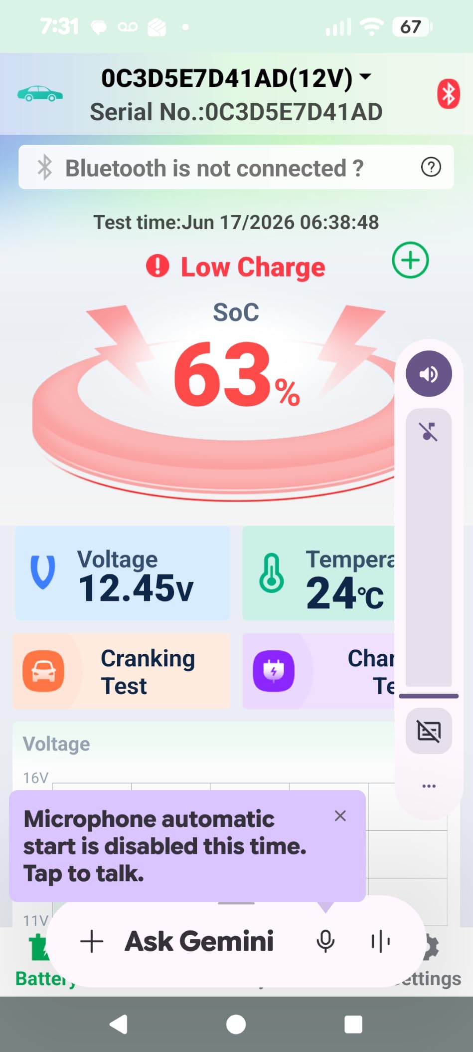 ANCEL BM300 Pro Battery Monitor - 6V/12V/24V Universal with Bluetooth 5.3 & Reinforced Design, Charging & Cranking Tests, Real-Time Alerts for Lead-Acid & Lithium Batteries in RV, Truck, Marine & More customer photo 1