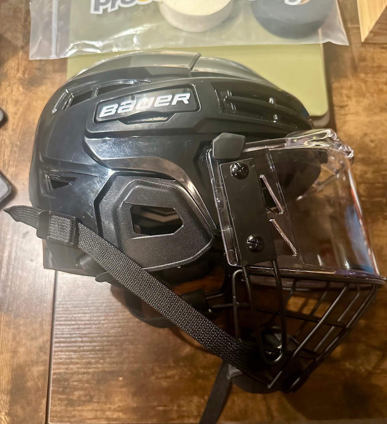 VPRO Ice Hockey Helmet Face Mask Cage Visor Shield Combo customer photo 2