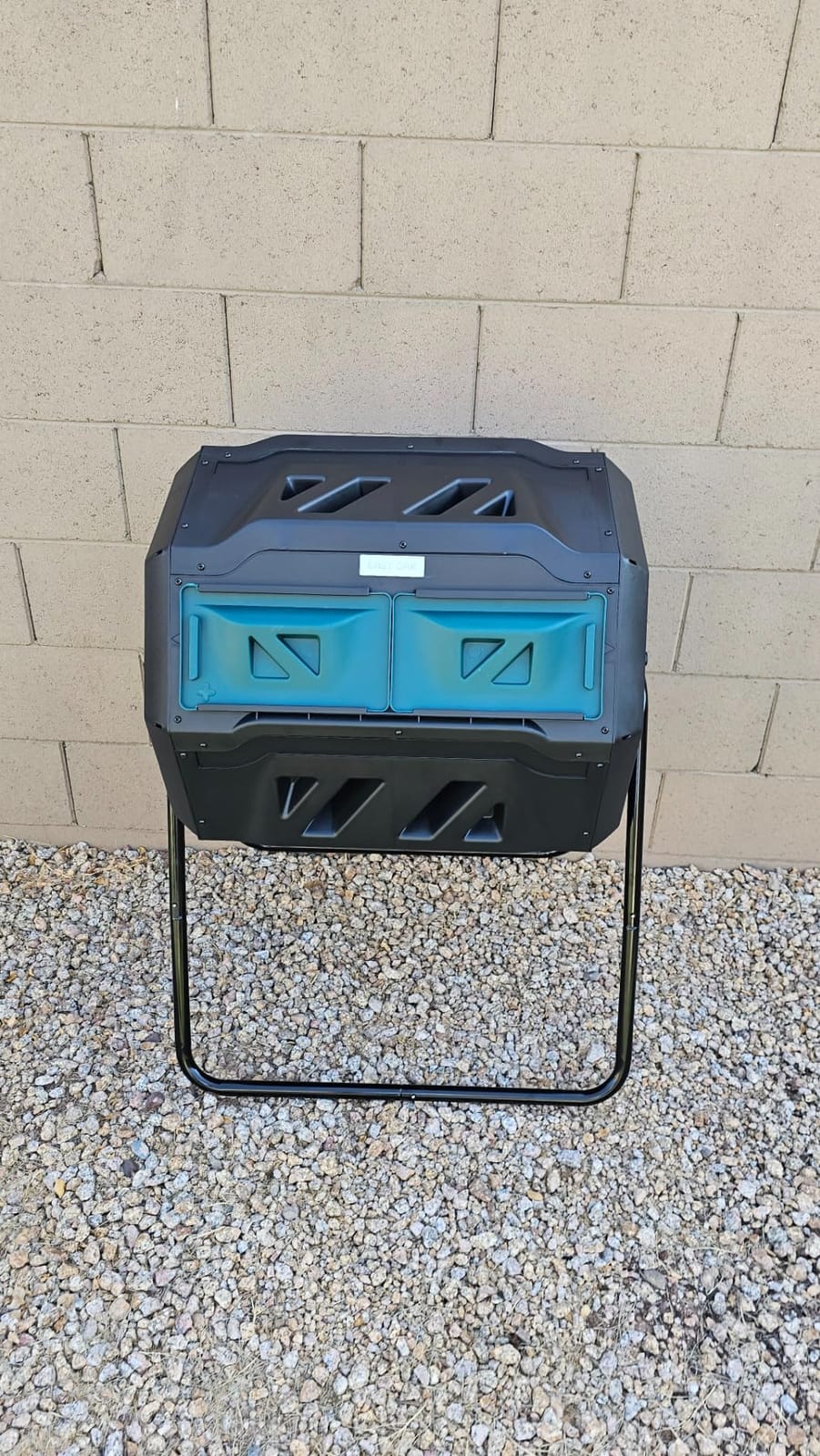 East Oak Compost Tumbler Outdoor, 43-Gal Dual Chamber Compost Bin with 2 Sliding Door and Aeration System, Tumbling Rotating Composter Bin for Kitchen, Garden, Yard customer photo 2